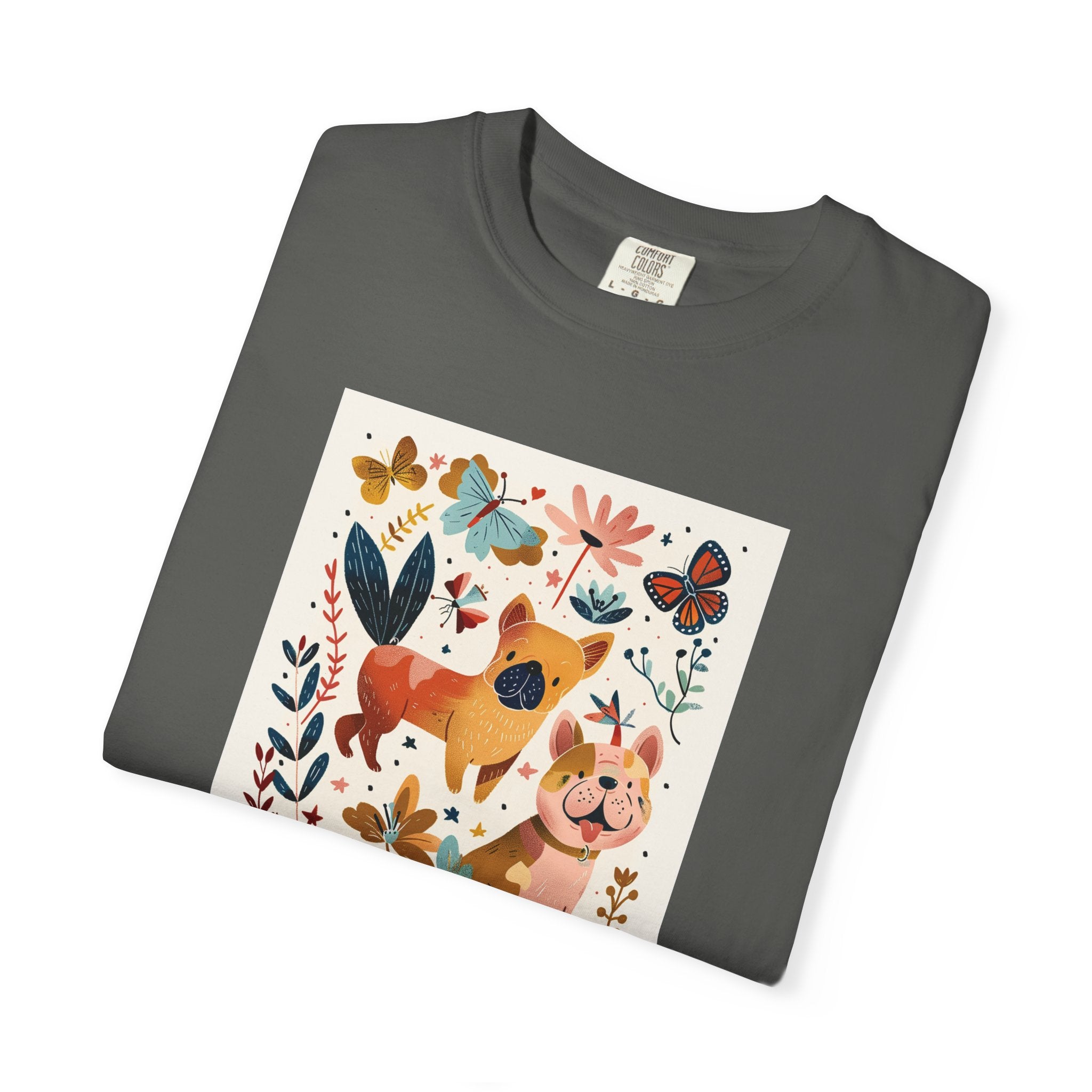 Folk Art Frenchies - French Bulldog Tee