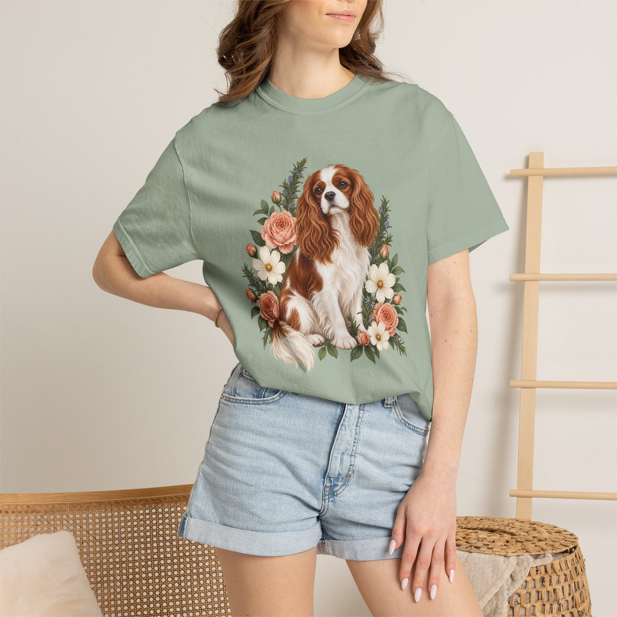 Cavalier King Charles Spaniel T-Shirt — Royal in Bloom