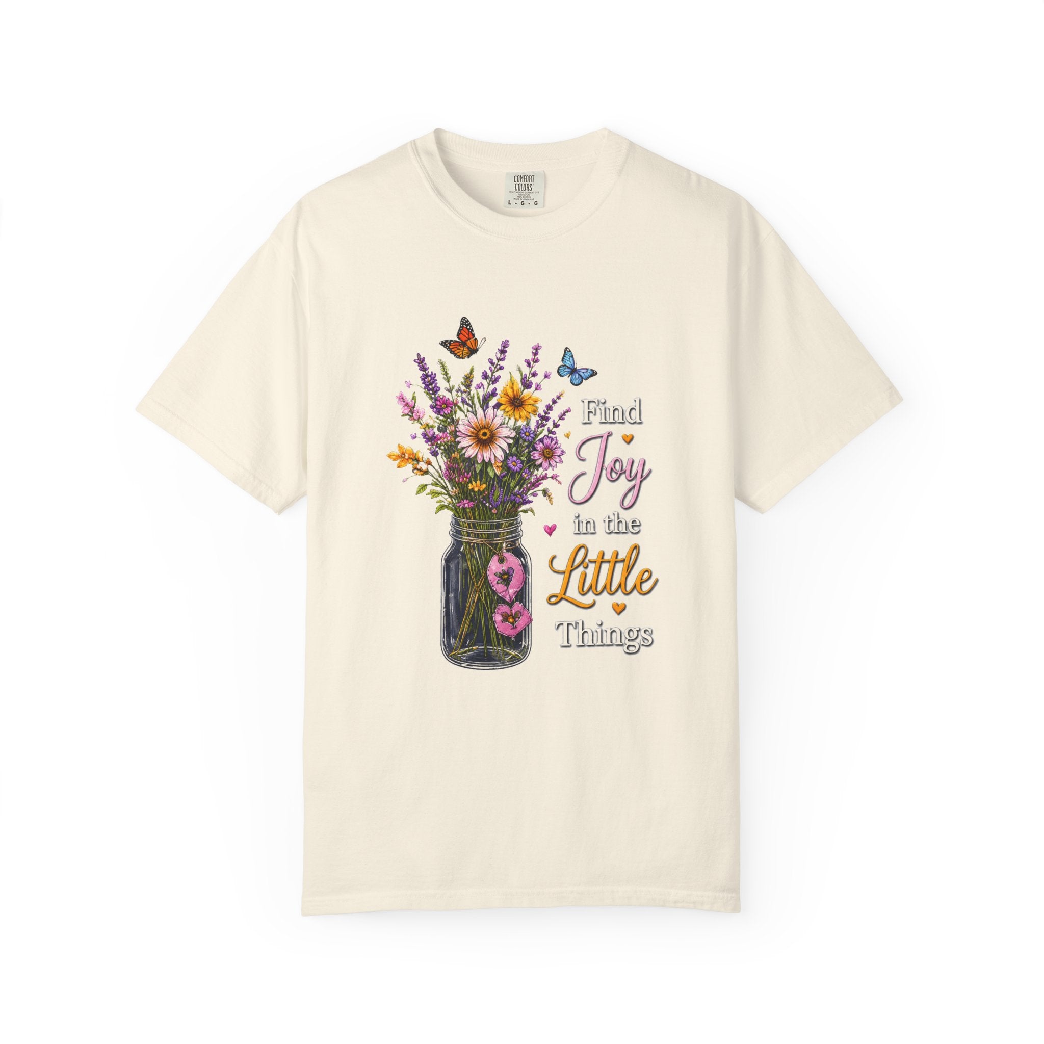 Find Joy in the Little Things butterfly jar shirt lifestyle mockup