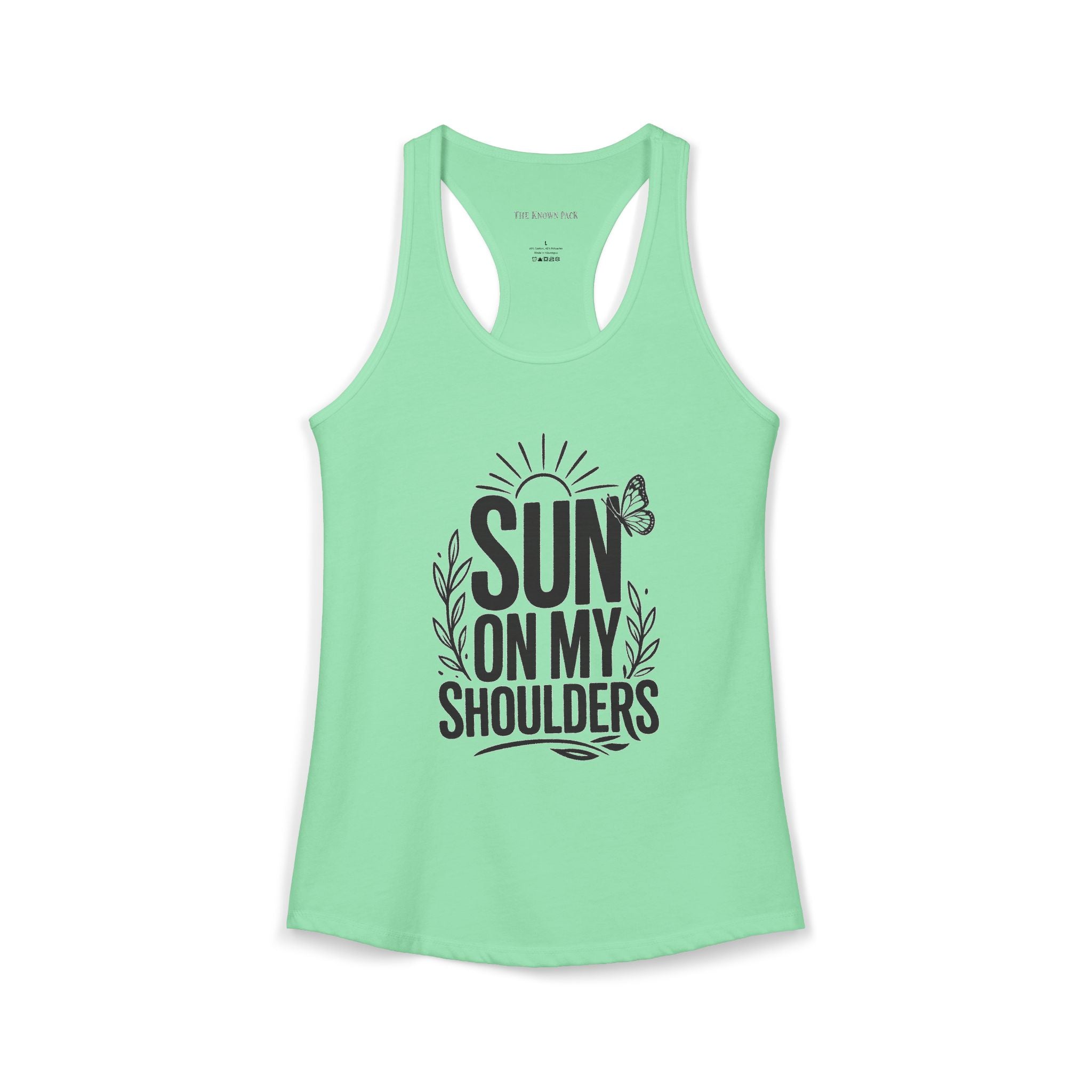 Sun on My Shoulders — Women's Racerback Tank