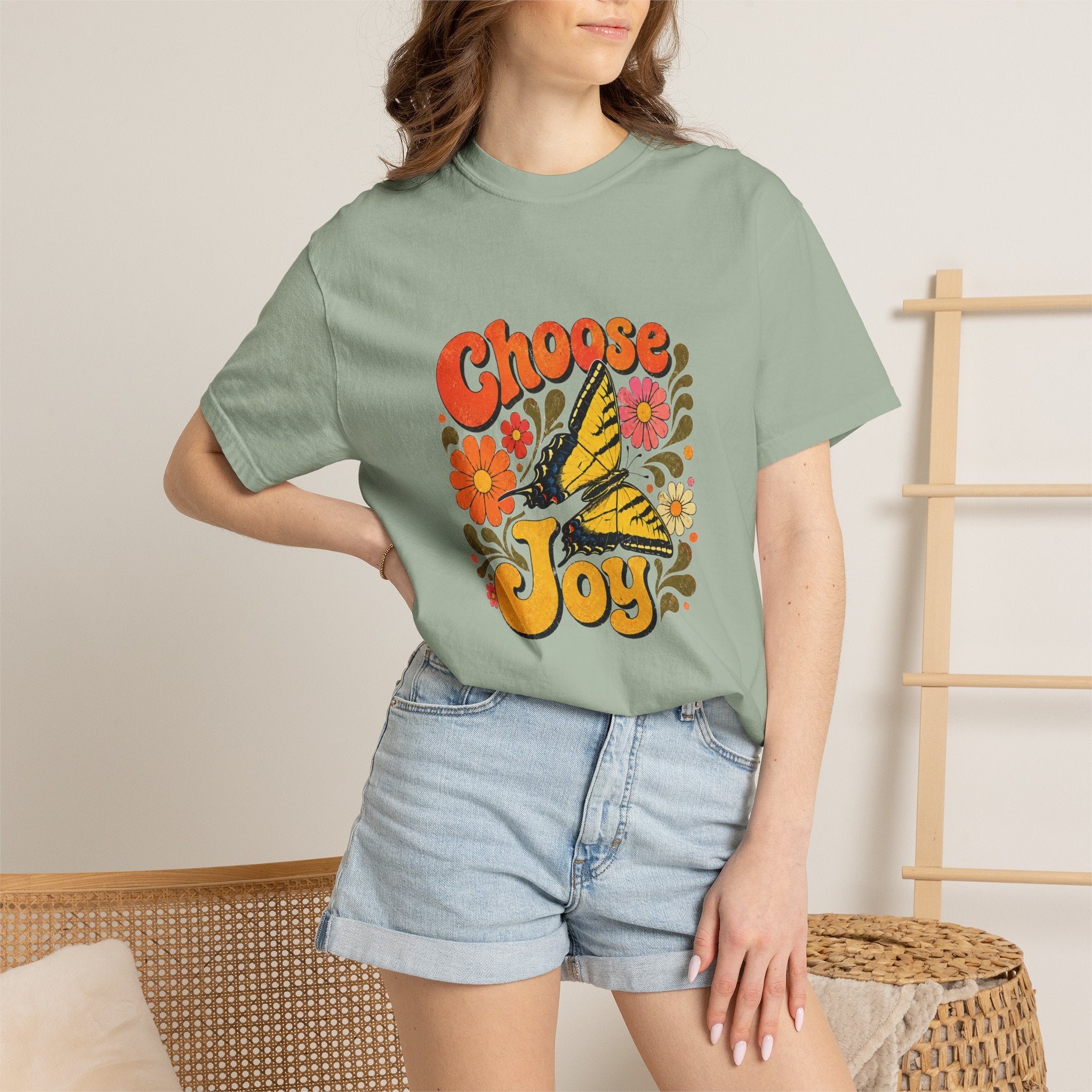 Choose Joy - Retro Butterfly Tee