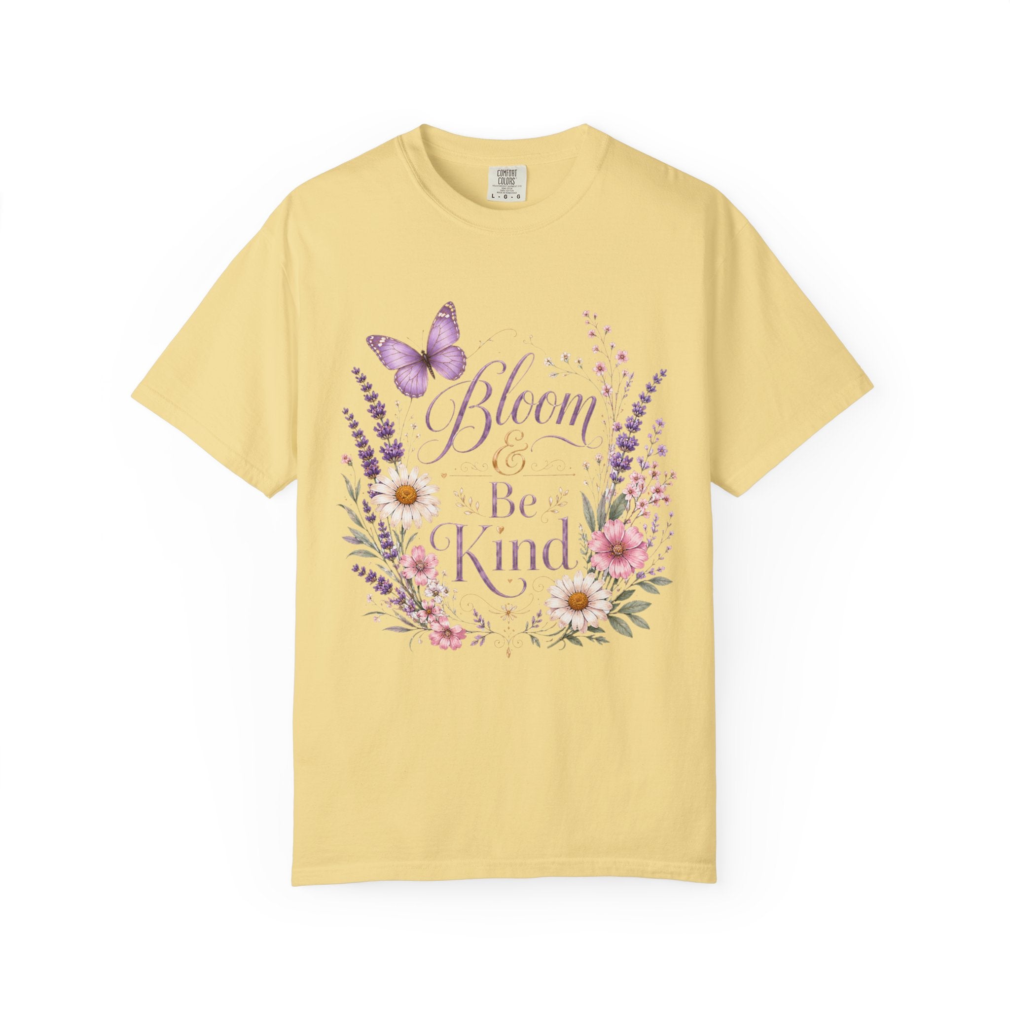 Bloom & Be Kind - Butterfly Lavender Tee