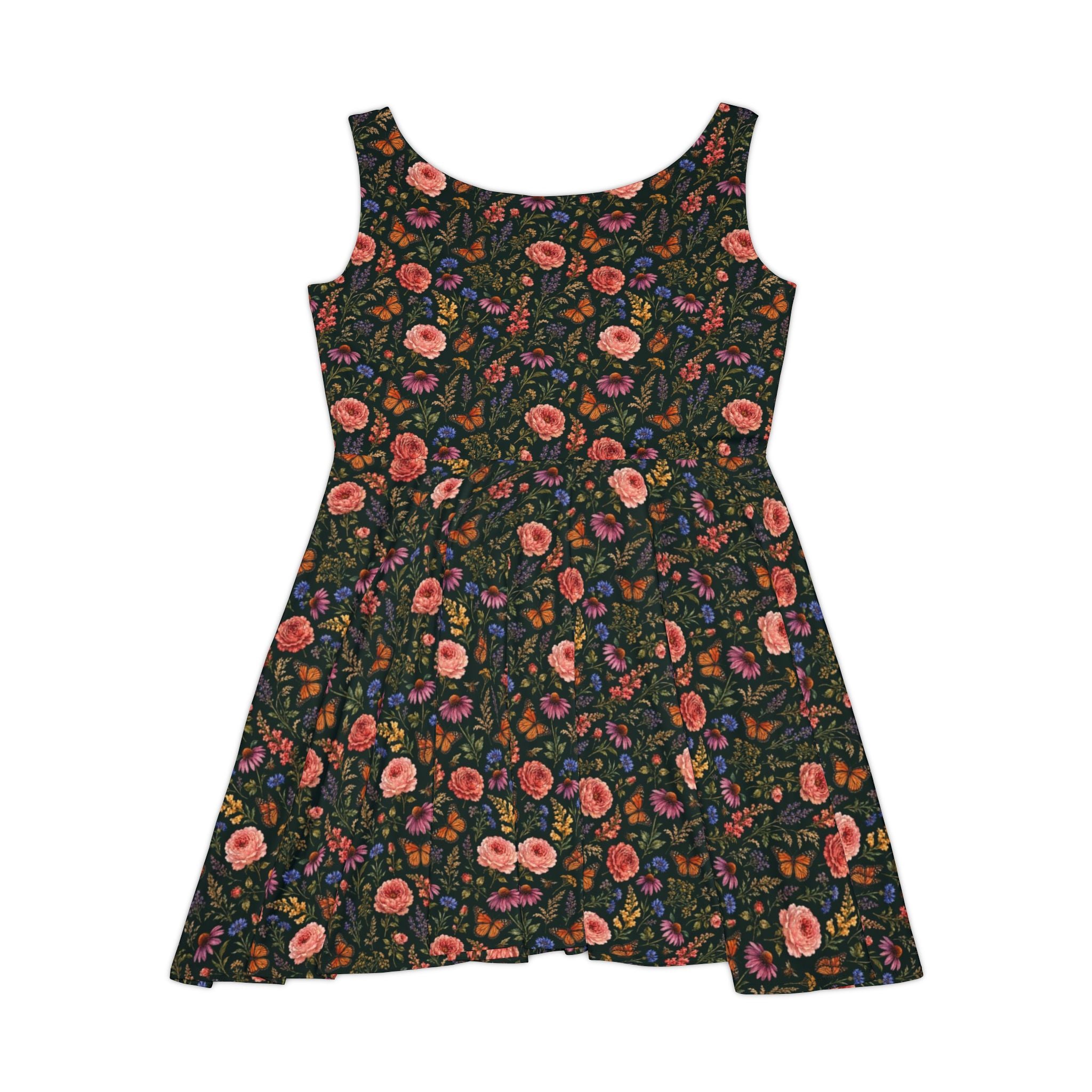 Midnight Meadow Watercolor Wildflower Dress