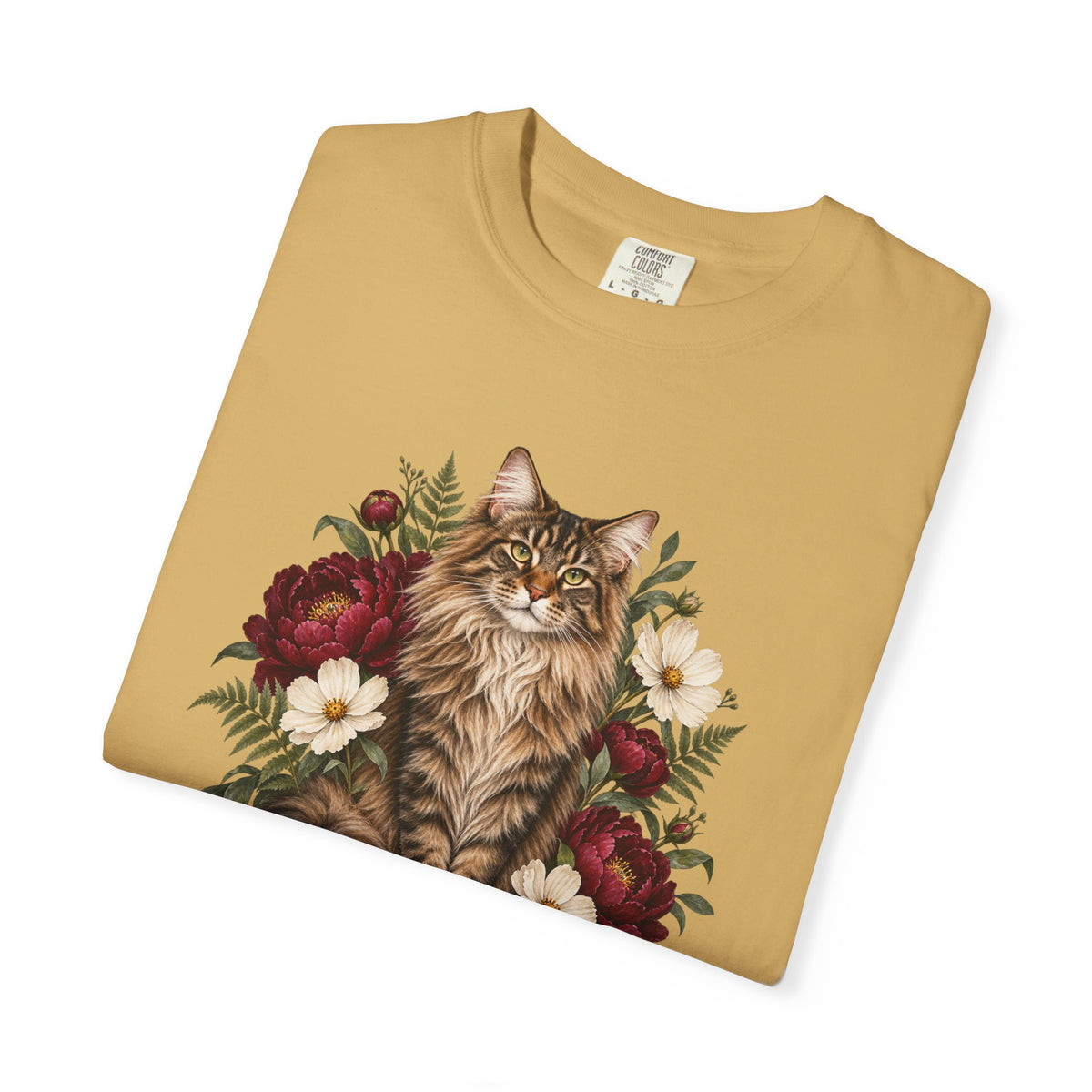 Maine Coon Cat T-Shirt — The Peony Guardian
