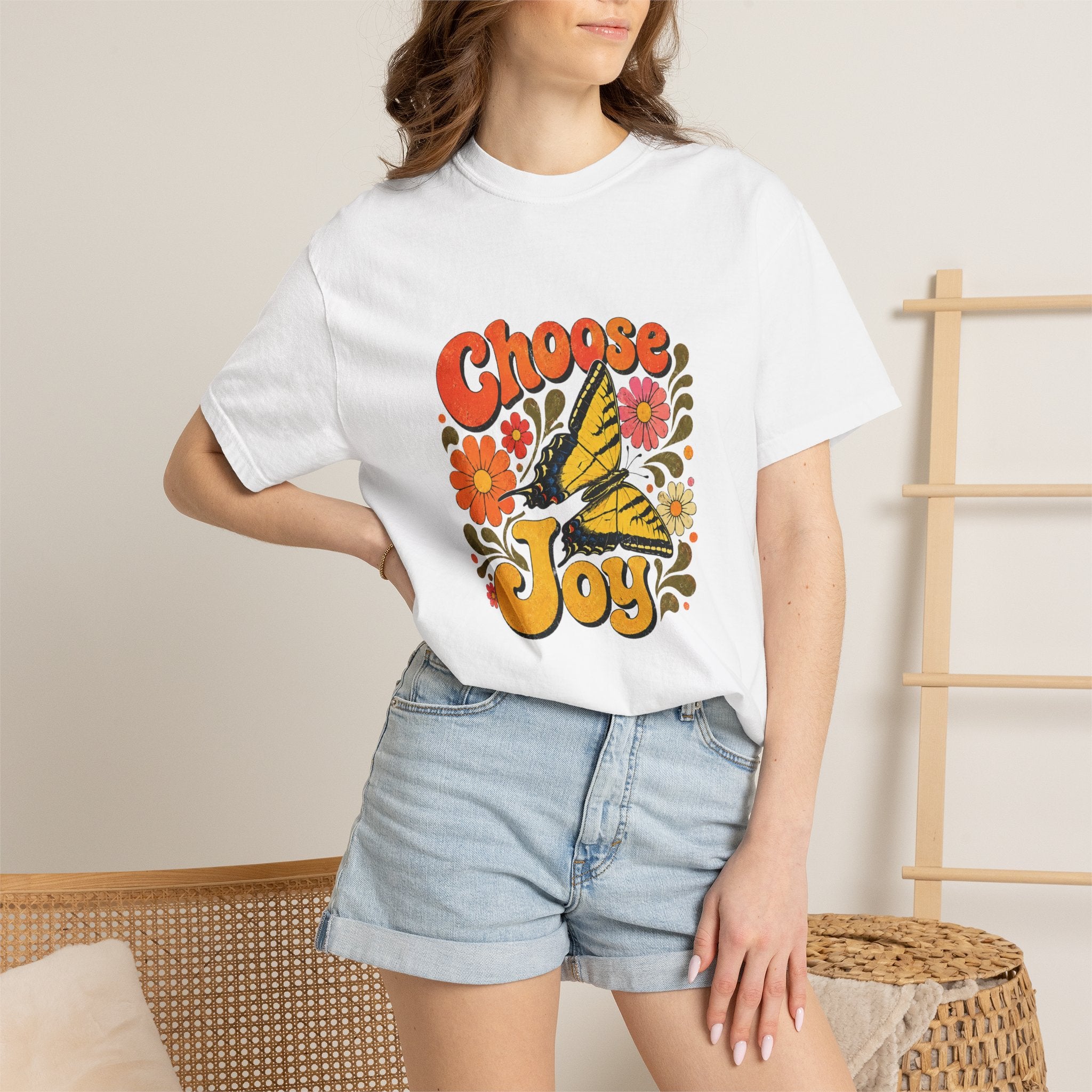 Choose Joy - Retro Butterfly Tee
