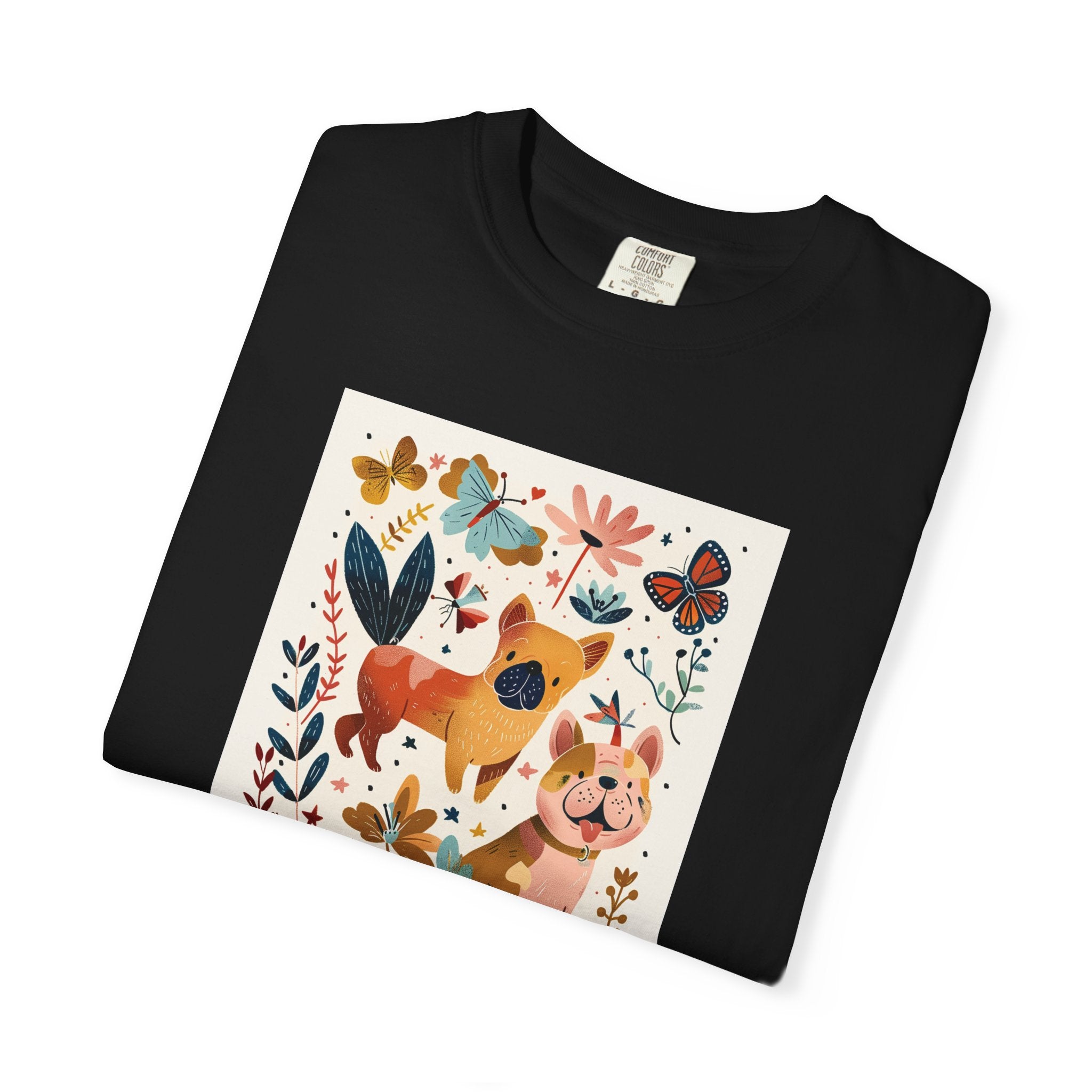 Folk Art Frenchies - French Bulldog Tee