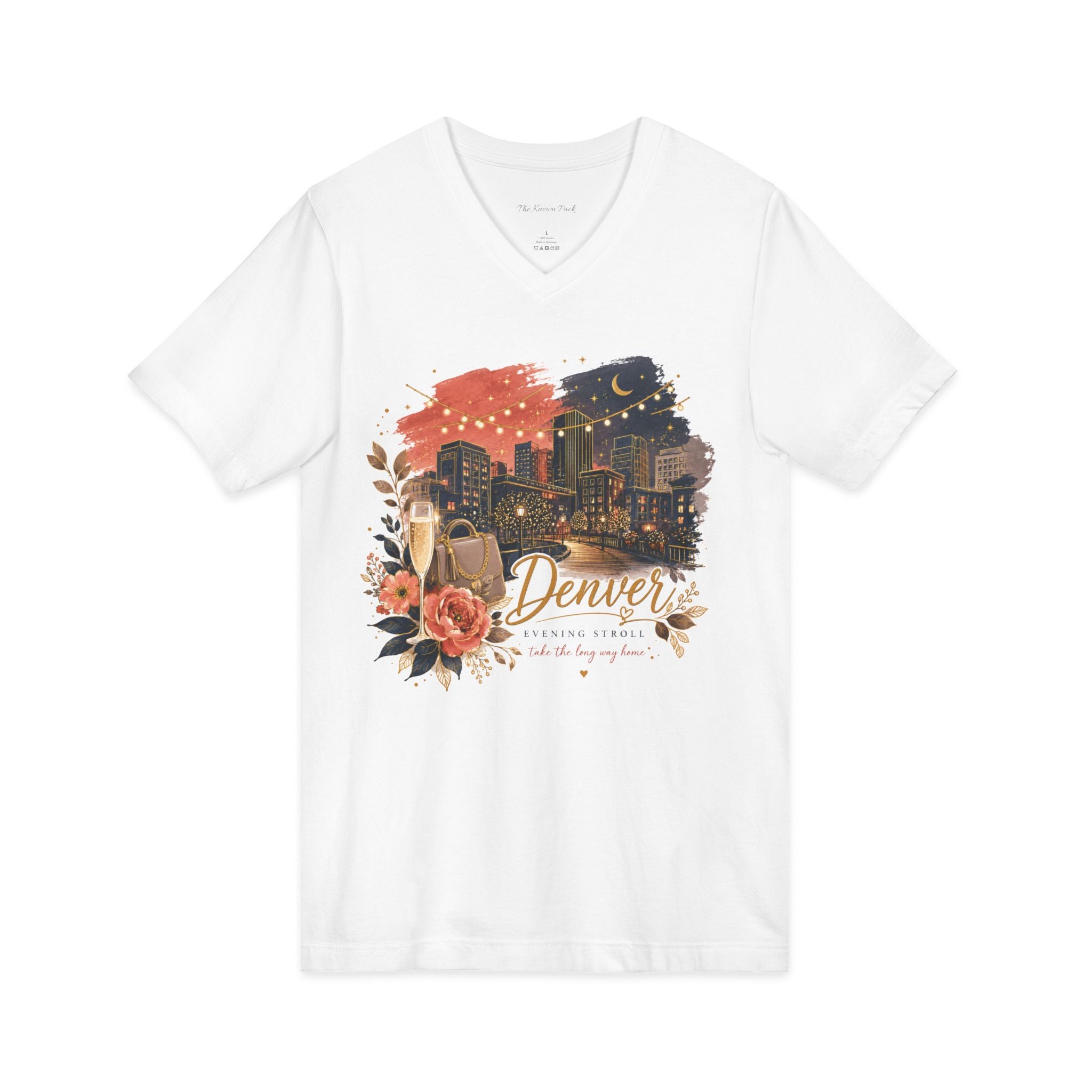 Evening Stroll — Denver Edition V-Neck Tee