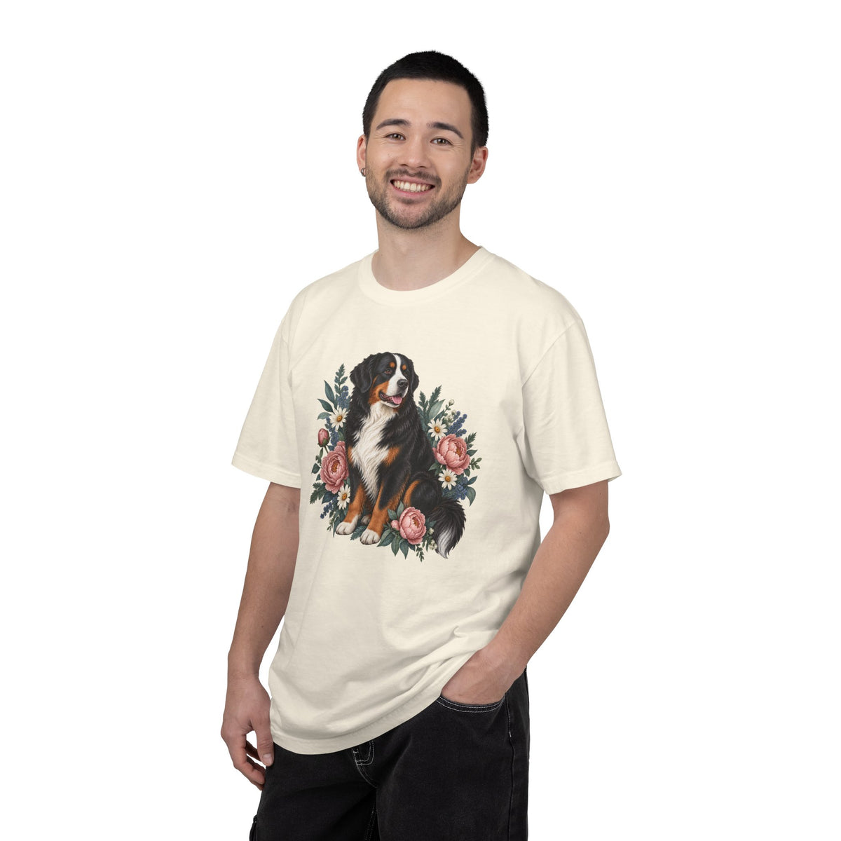 Bernese Mountain Dog T-Shirt — Gentle Giant in Bloom