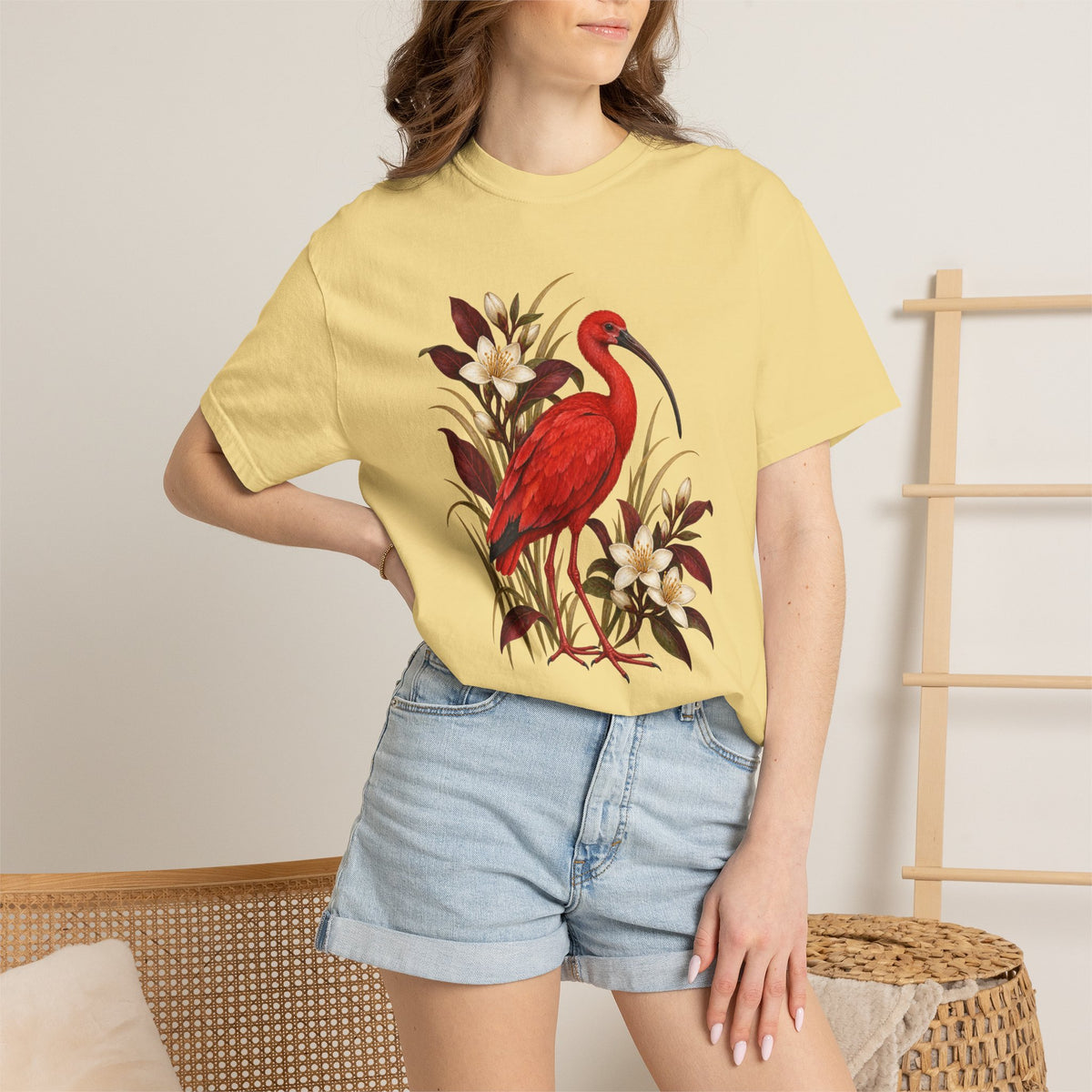 Scarlet Ibis T-Shirt — A Flame Among Flowers