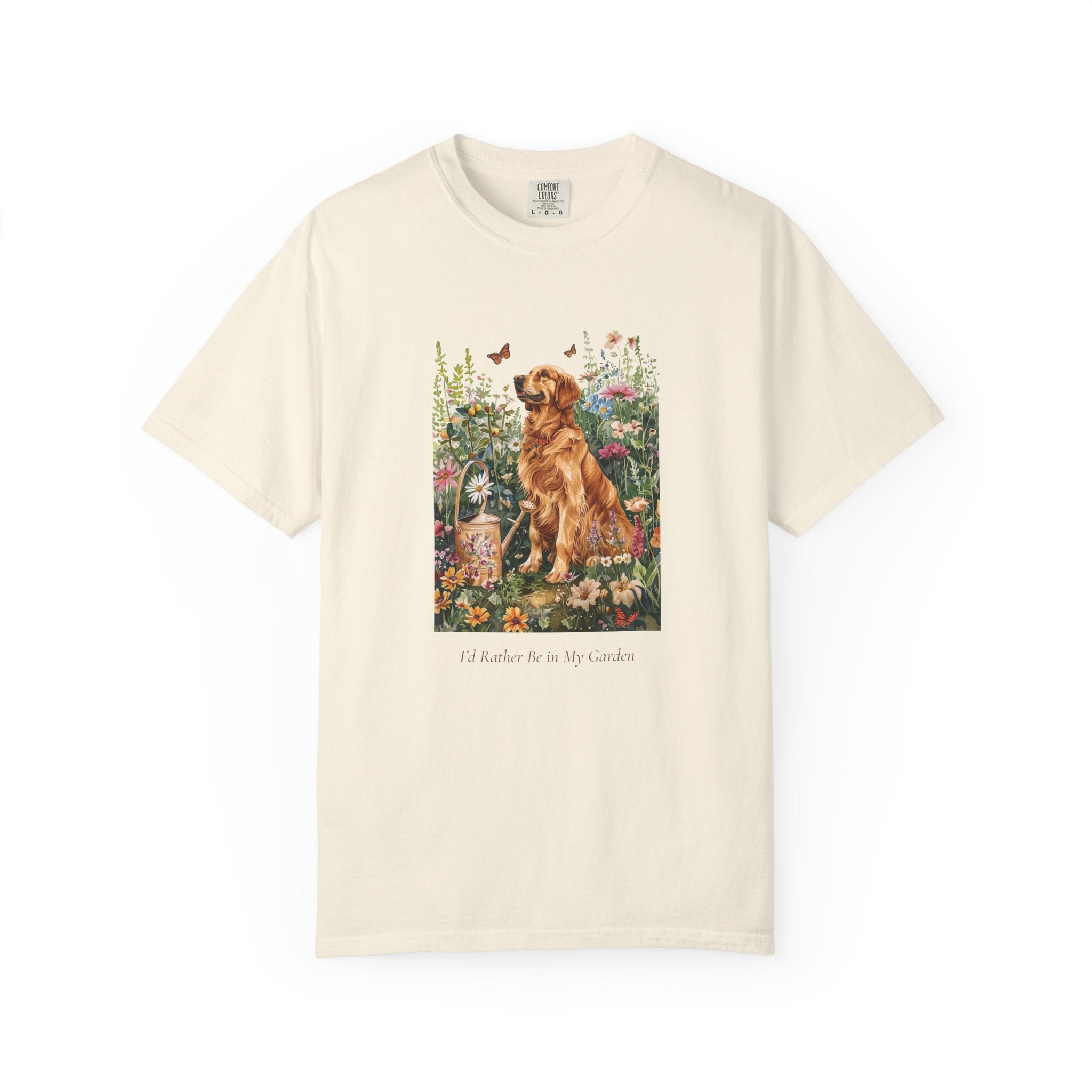 Garden Dog cottage garden shirt lifestyle mockup