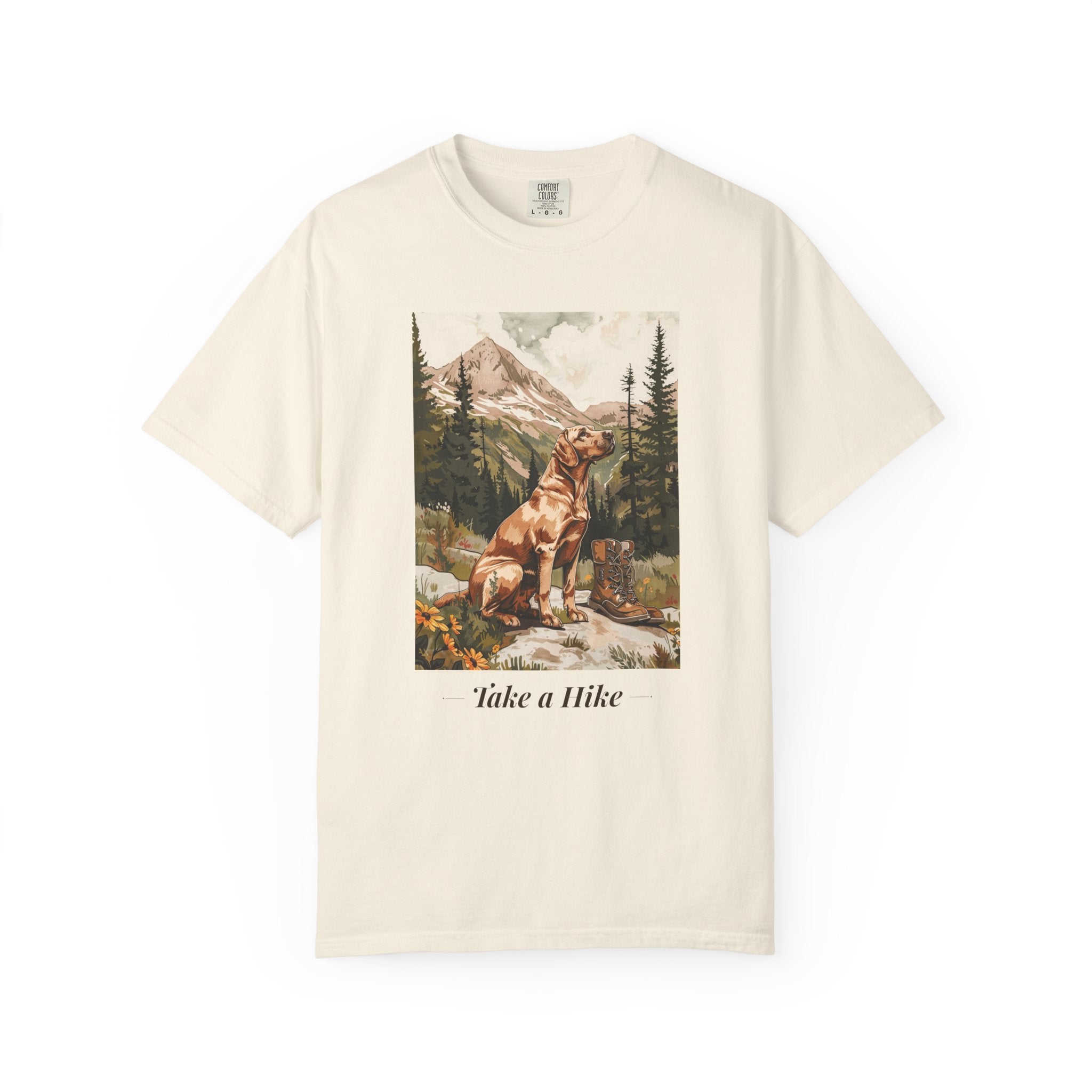 Take a Hike Labrador hiking shirt lifestyle mockup