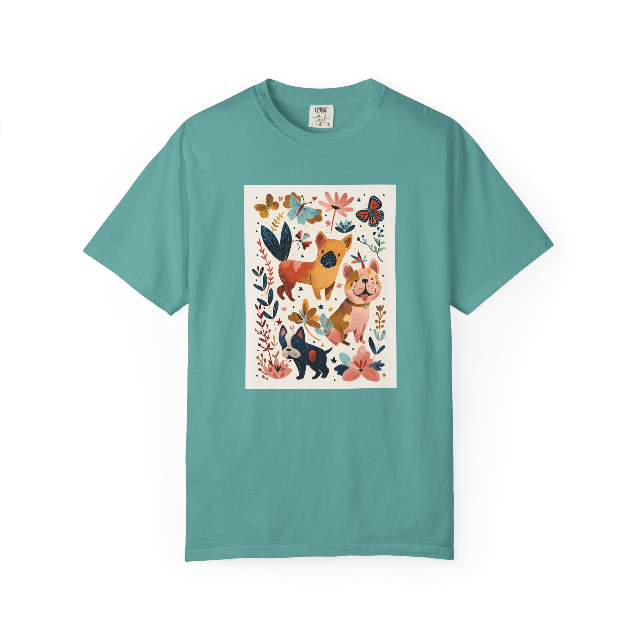 Folk Art Frenchies - French Bulldog Tee