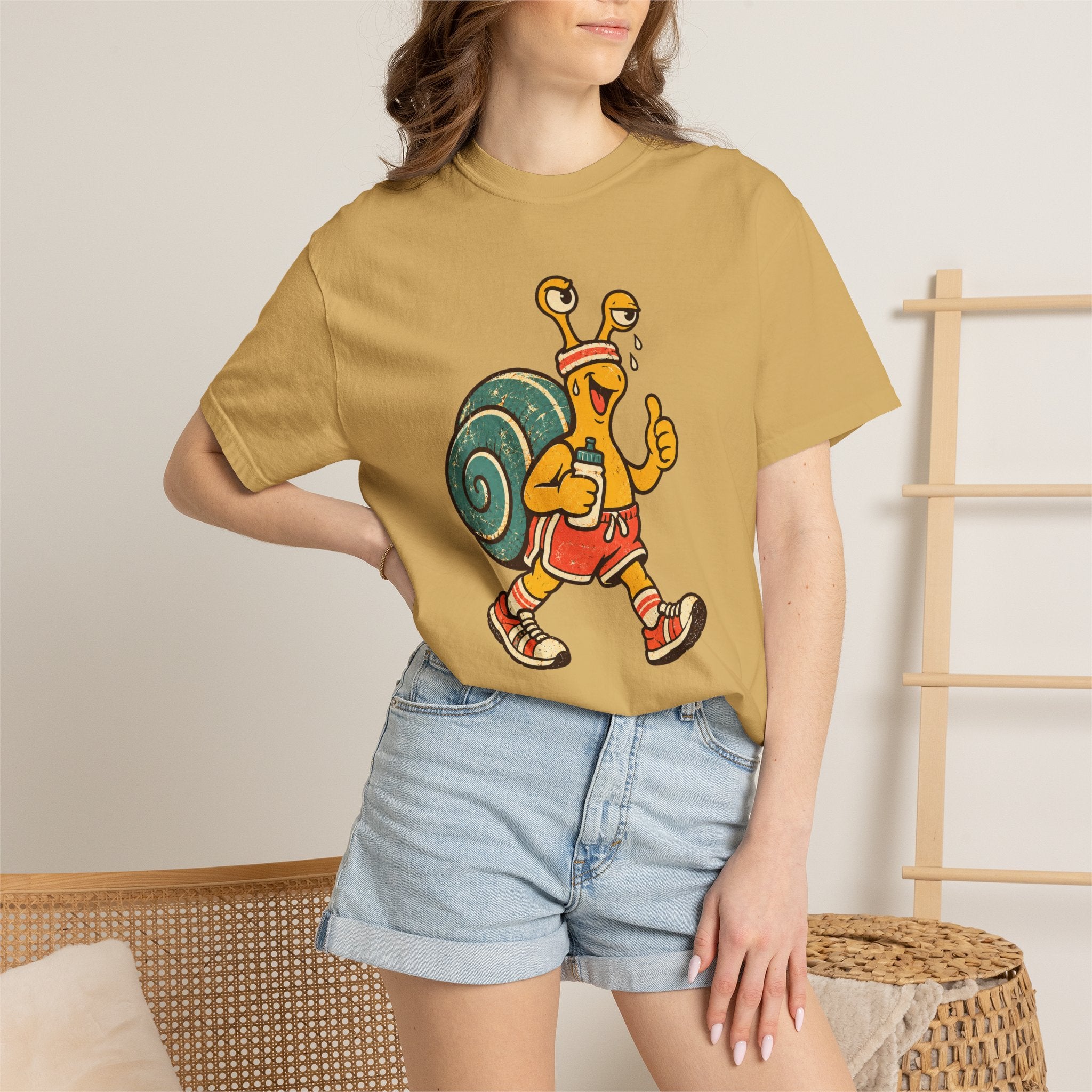 Jogging Snail T-Shirt — Garment-Dyed Cotton