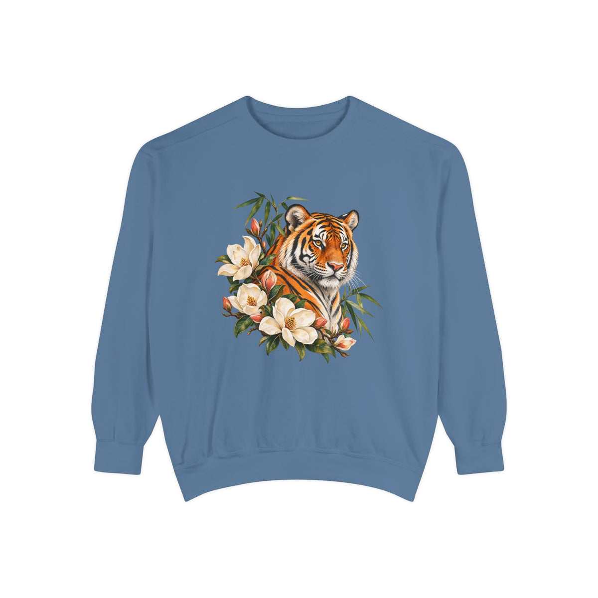Tiger, Magnolia & Bamboo Sweatshirt — Garment-Dyed Fleece