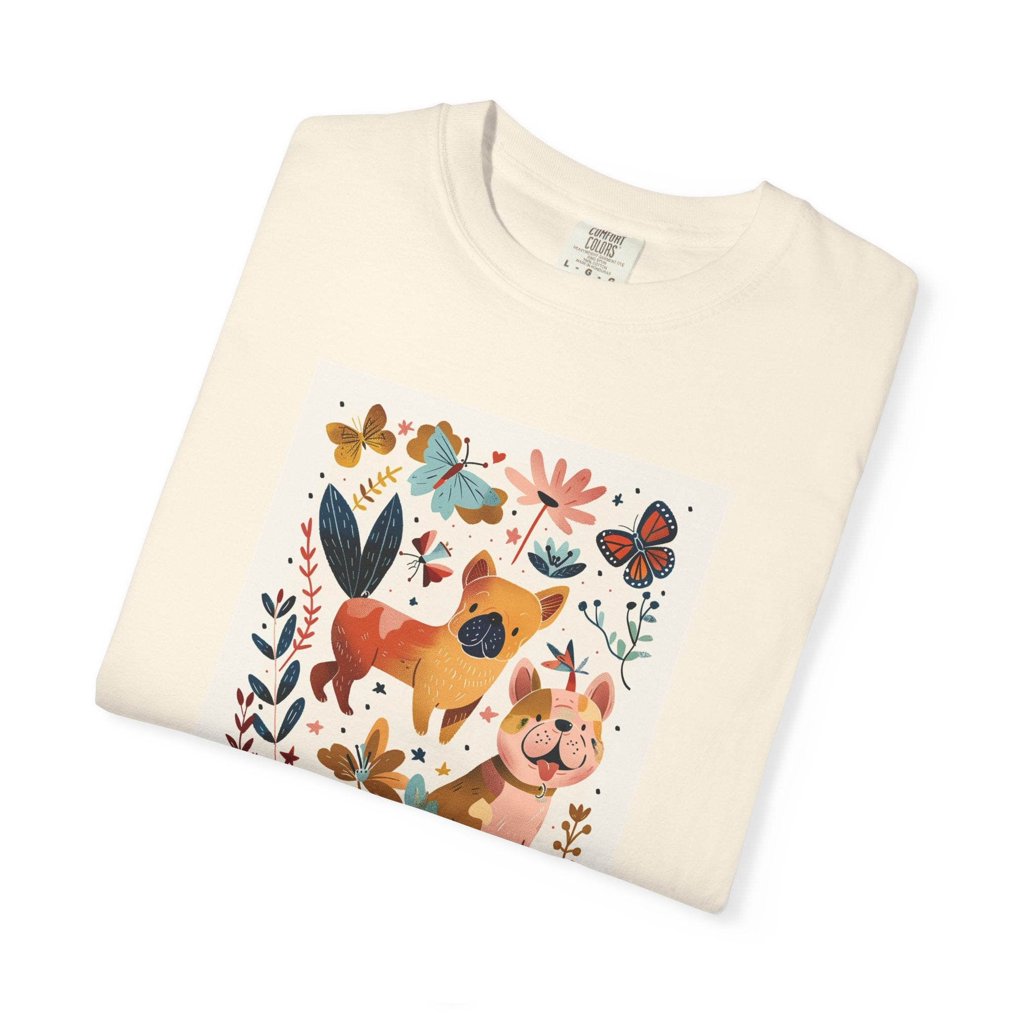 Folk Art Frenchies - French Bulldog Tee