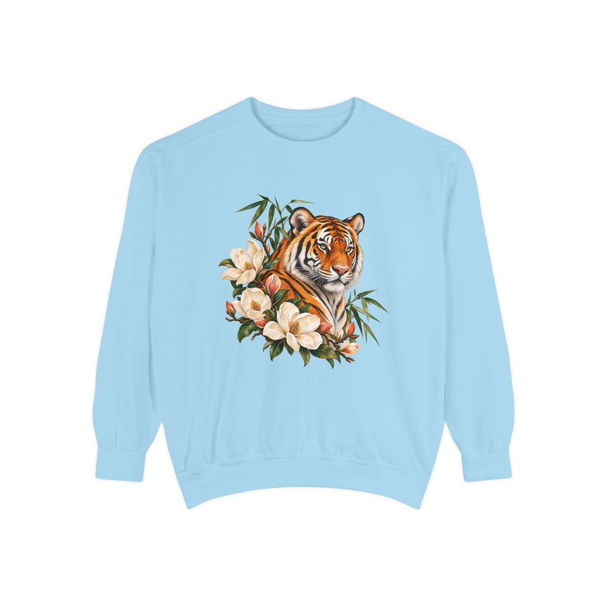 Tiger, Magnolia & Bamboo Sweatshirt — Garment-Dyed Fleece