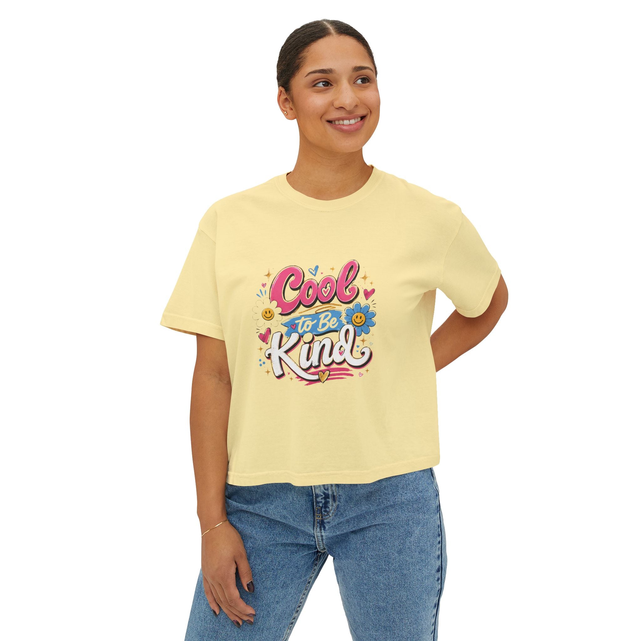Cool to Be Kind — Boxy Cropped Tee