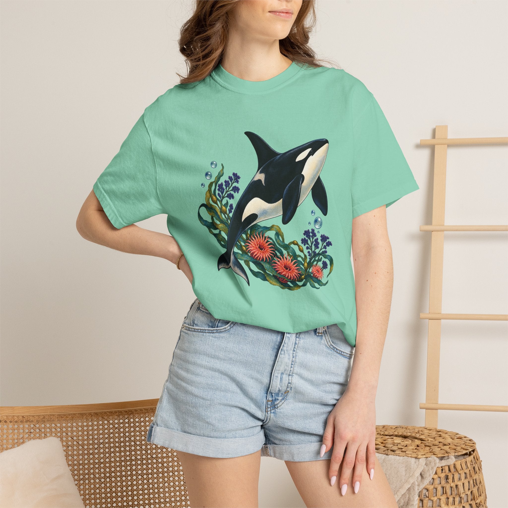 Orca, Kelp & Anemone T-Shirt — Garment-Dyed Cotton