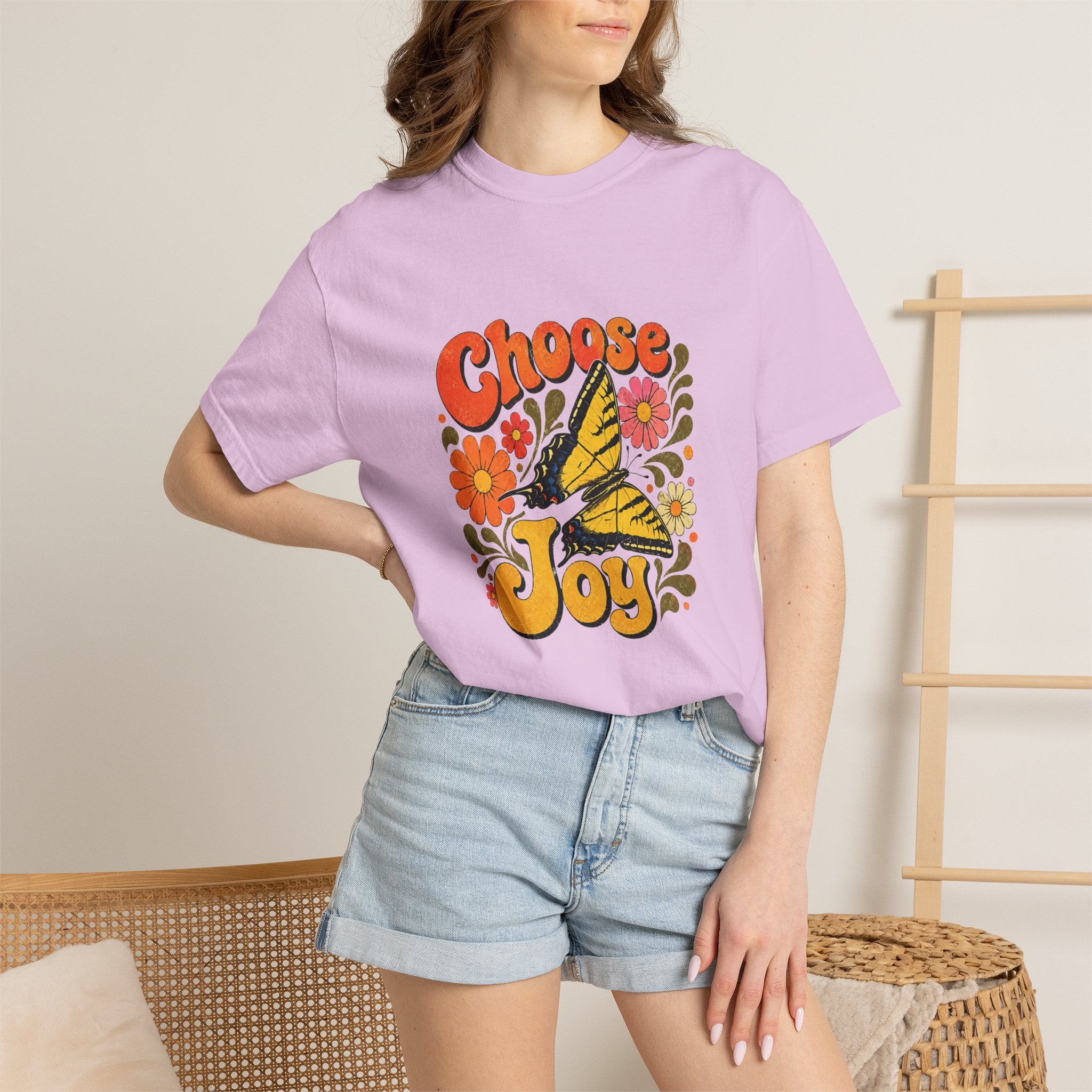Choose Joy - Retro Butterfly Tee