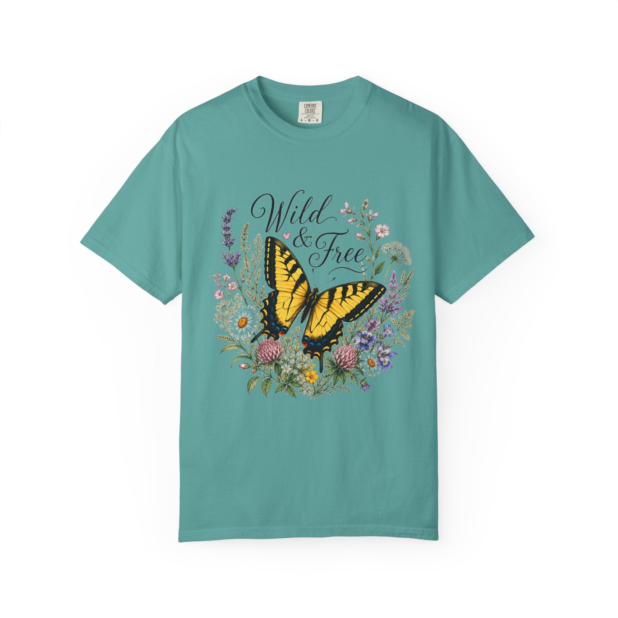 Wild & Free - Butterfly Wildflower Tee