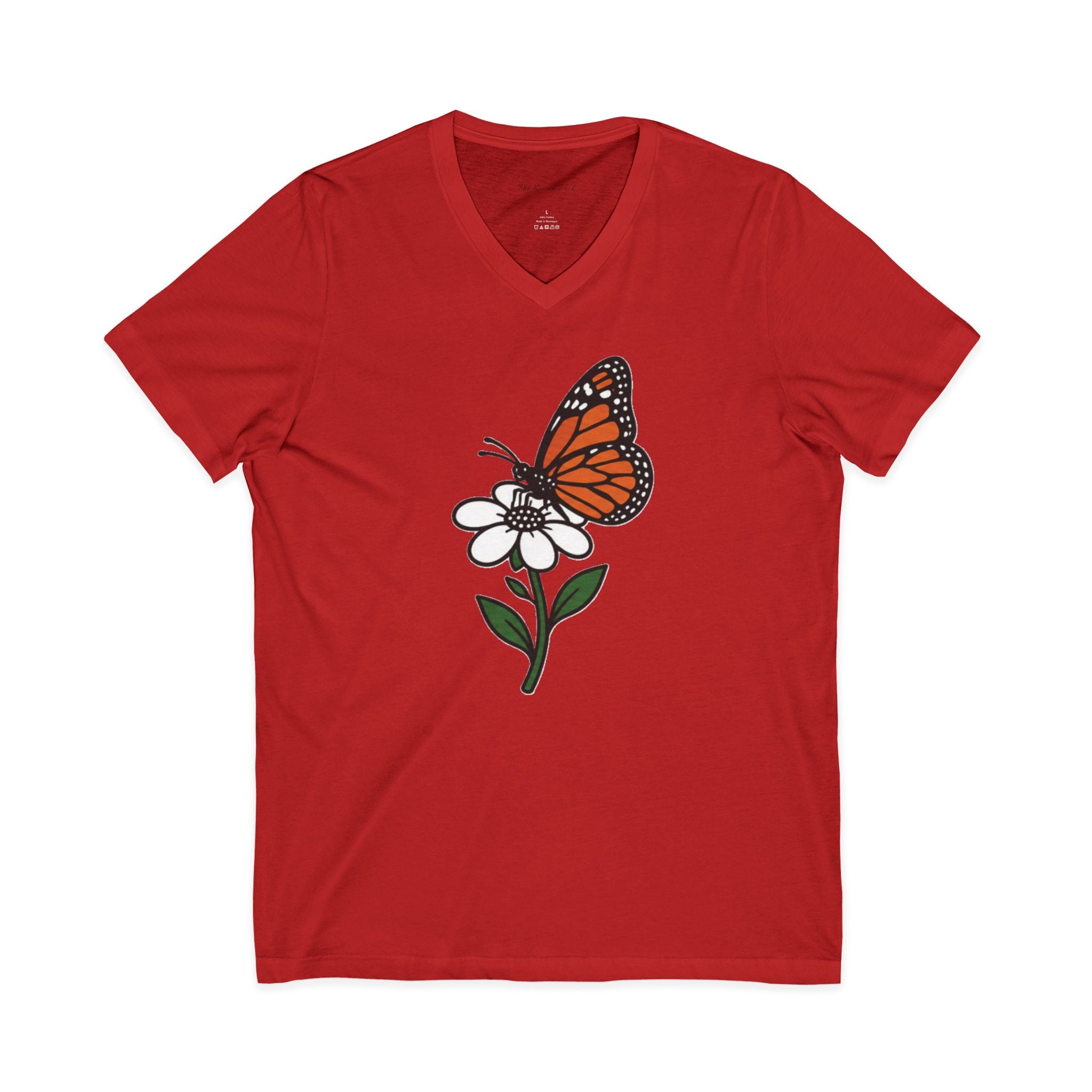 Bloom Butterfly — V-Neck Tee