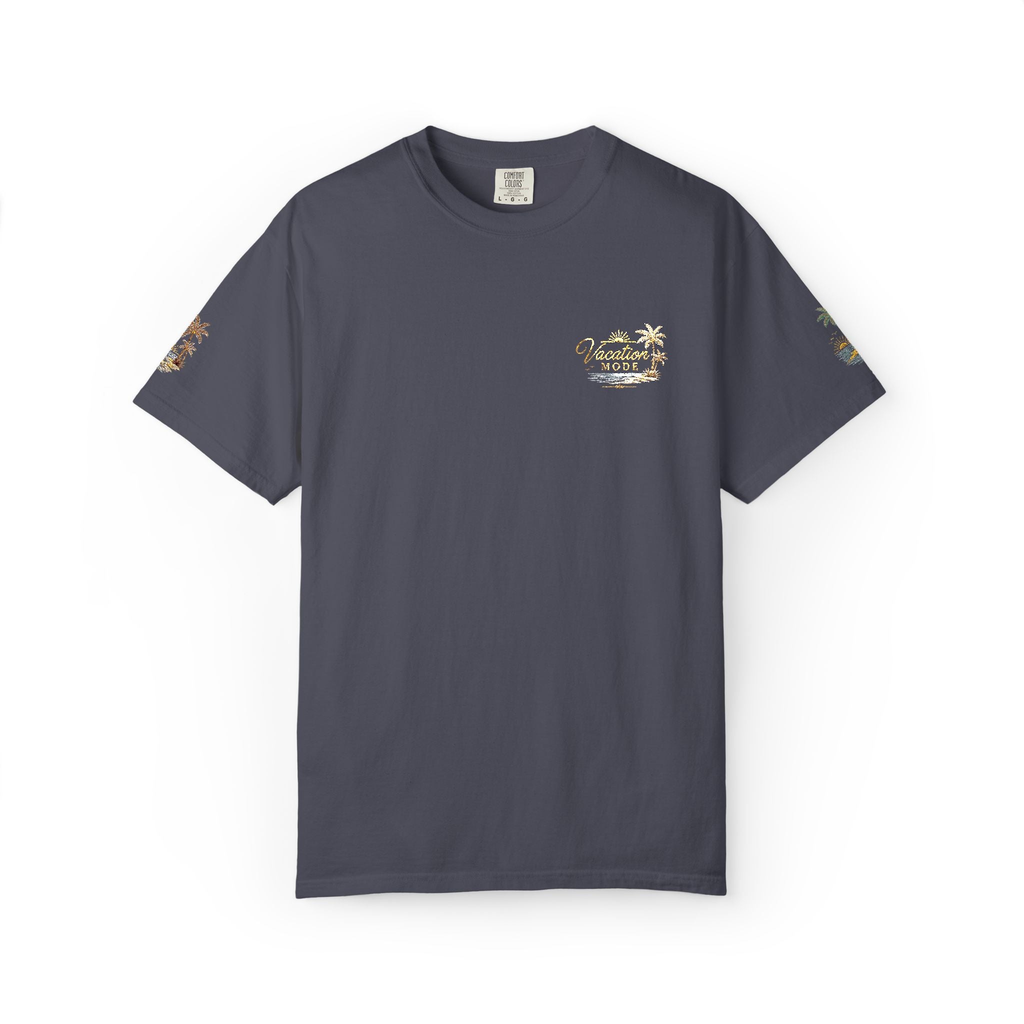 Vacation Mode — Embroidered Garment-Dyed Tee