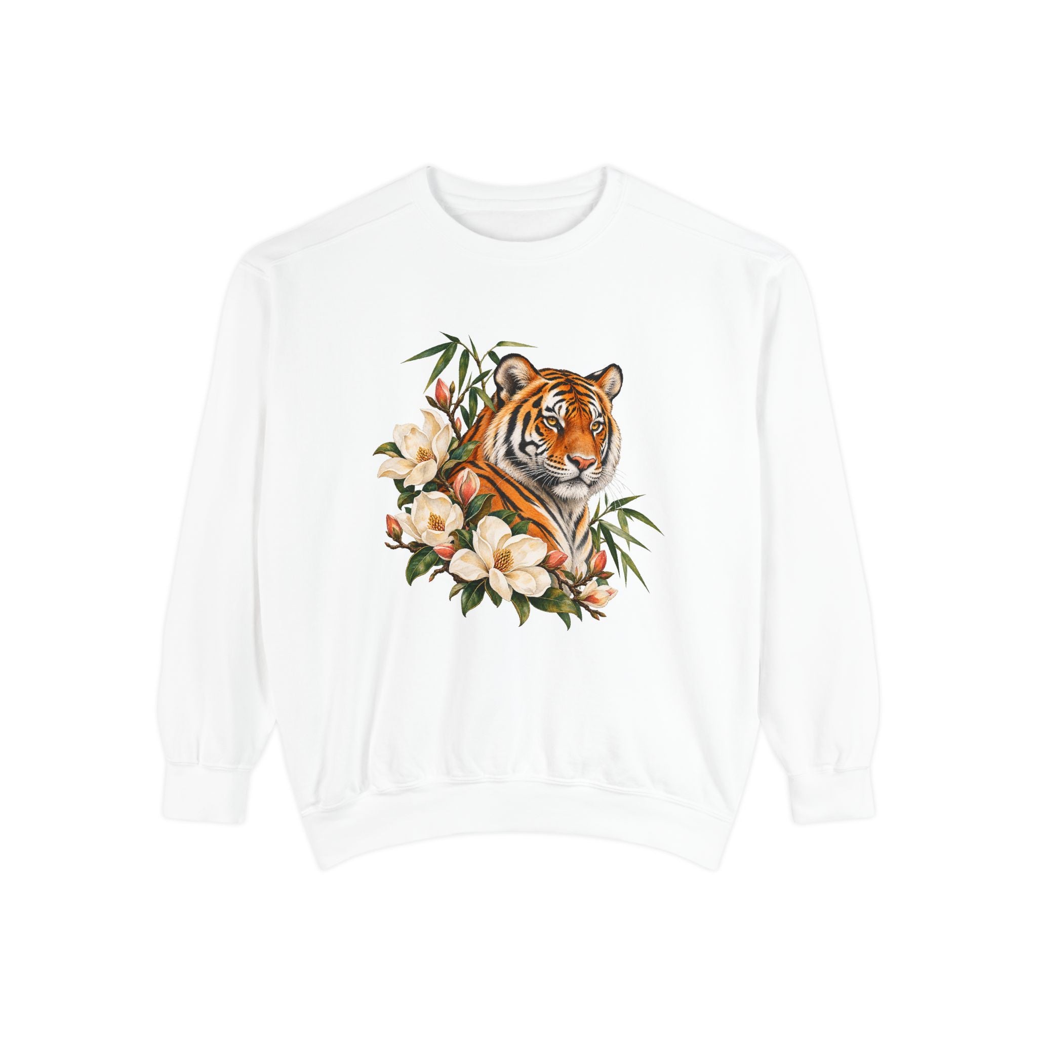 Tiger, Magnolia & Bamboo Sweatshirt — Garment-Dyed Fleece