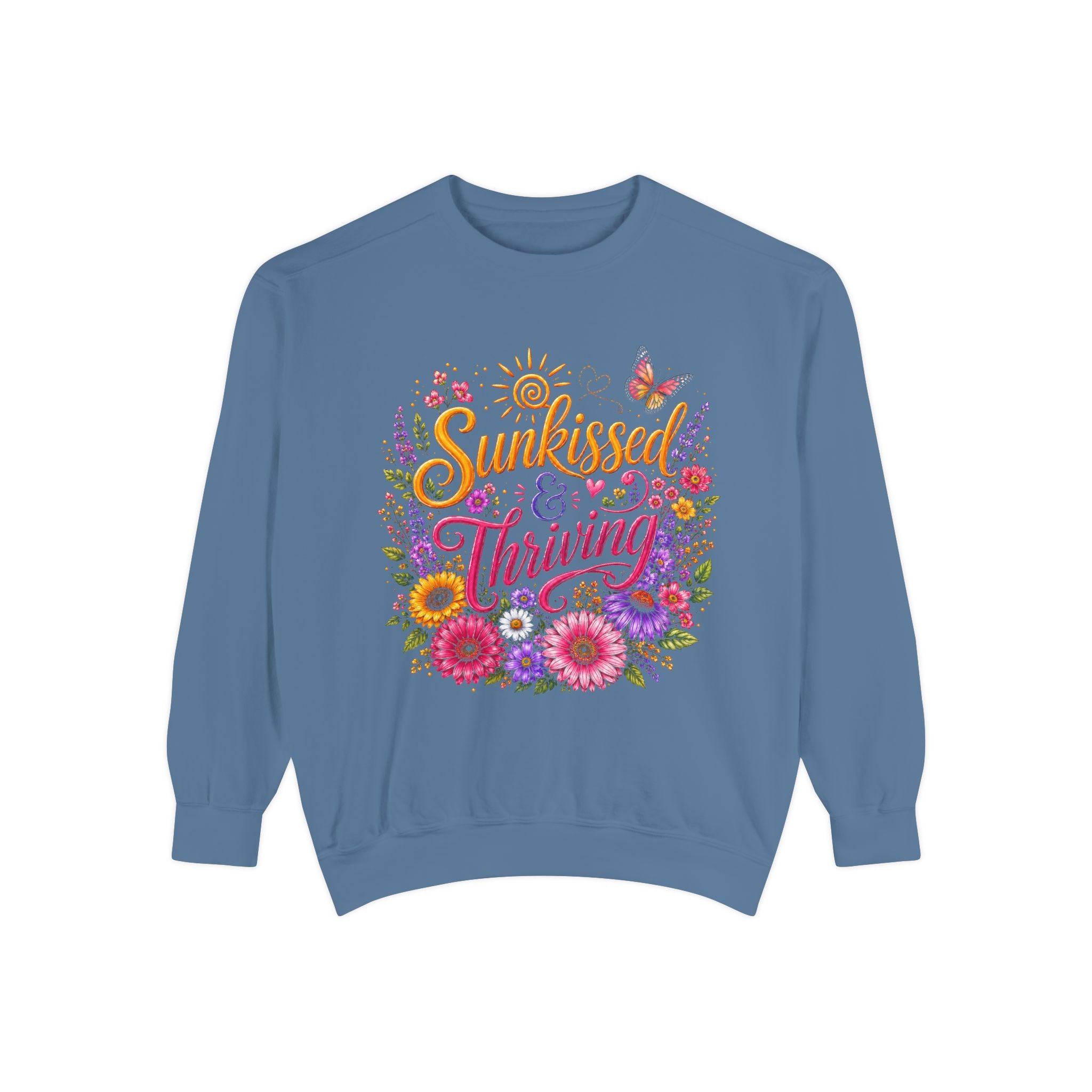 Sunkissed & Thriving Retro Floral Summer Sweatshirt