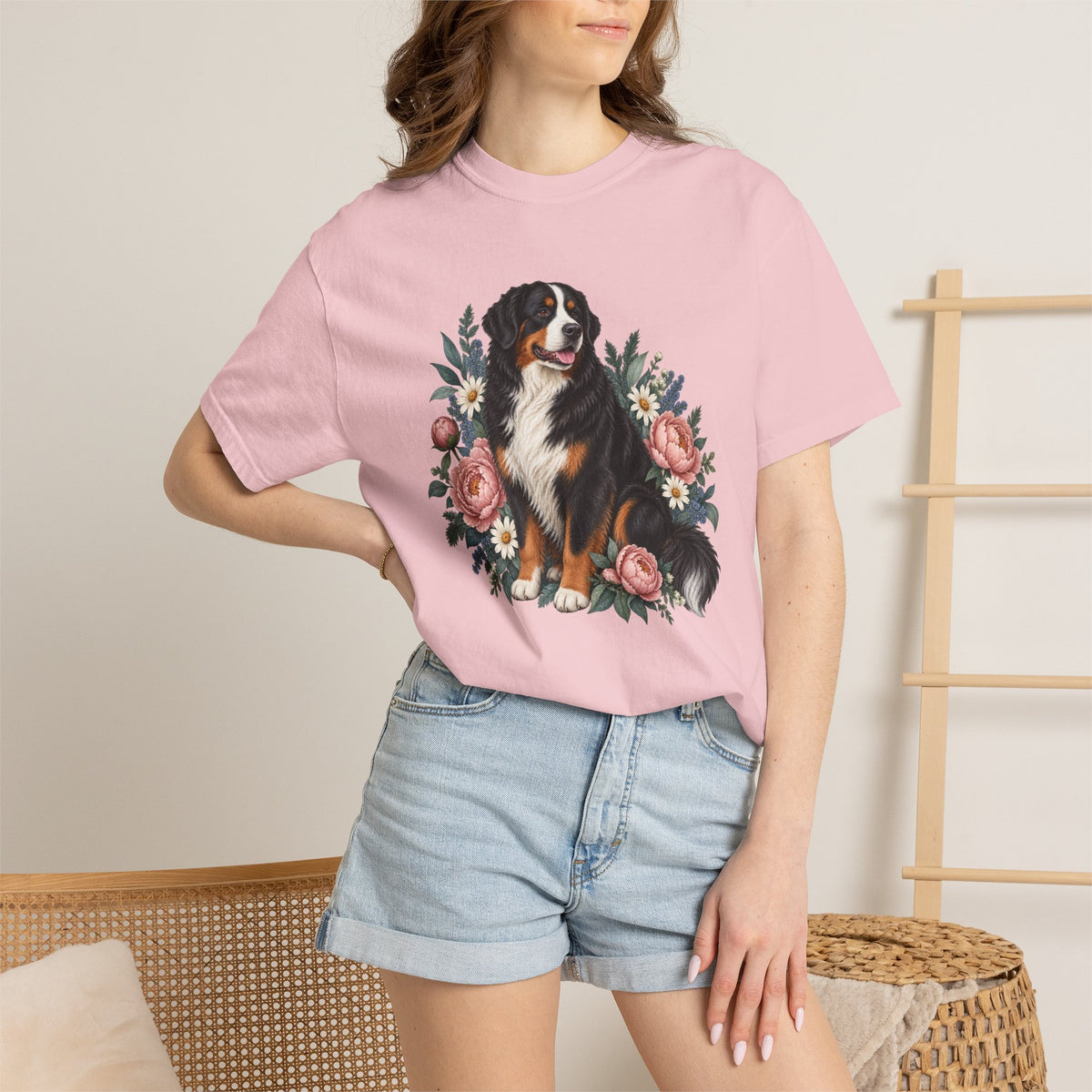 Bernese Mountain Dog T-Shirt — Gentle Giant in Bloom