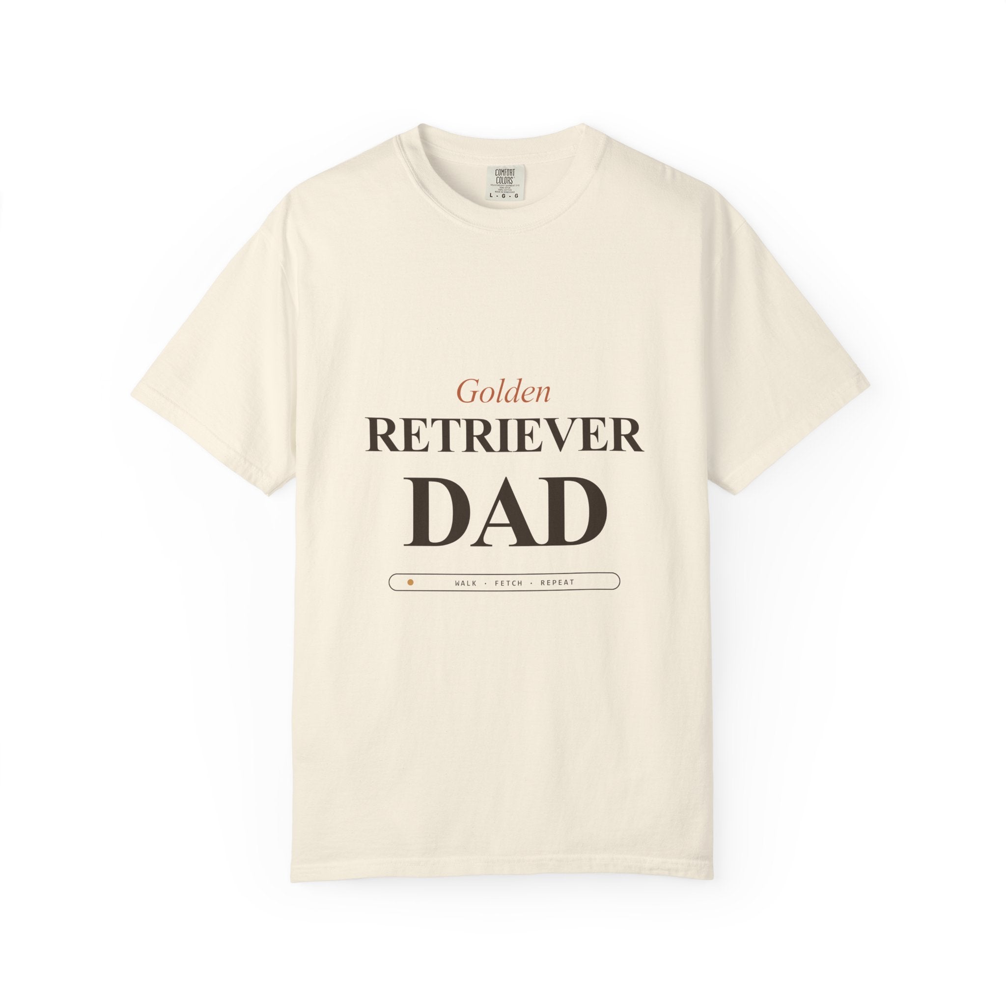 Walk Fetch Repeat Golden dad shirt lifestyle mockup