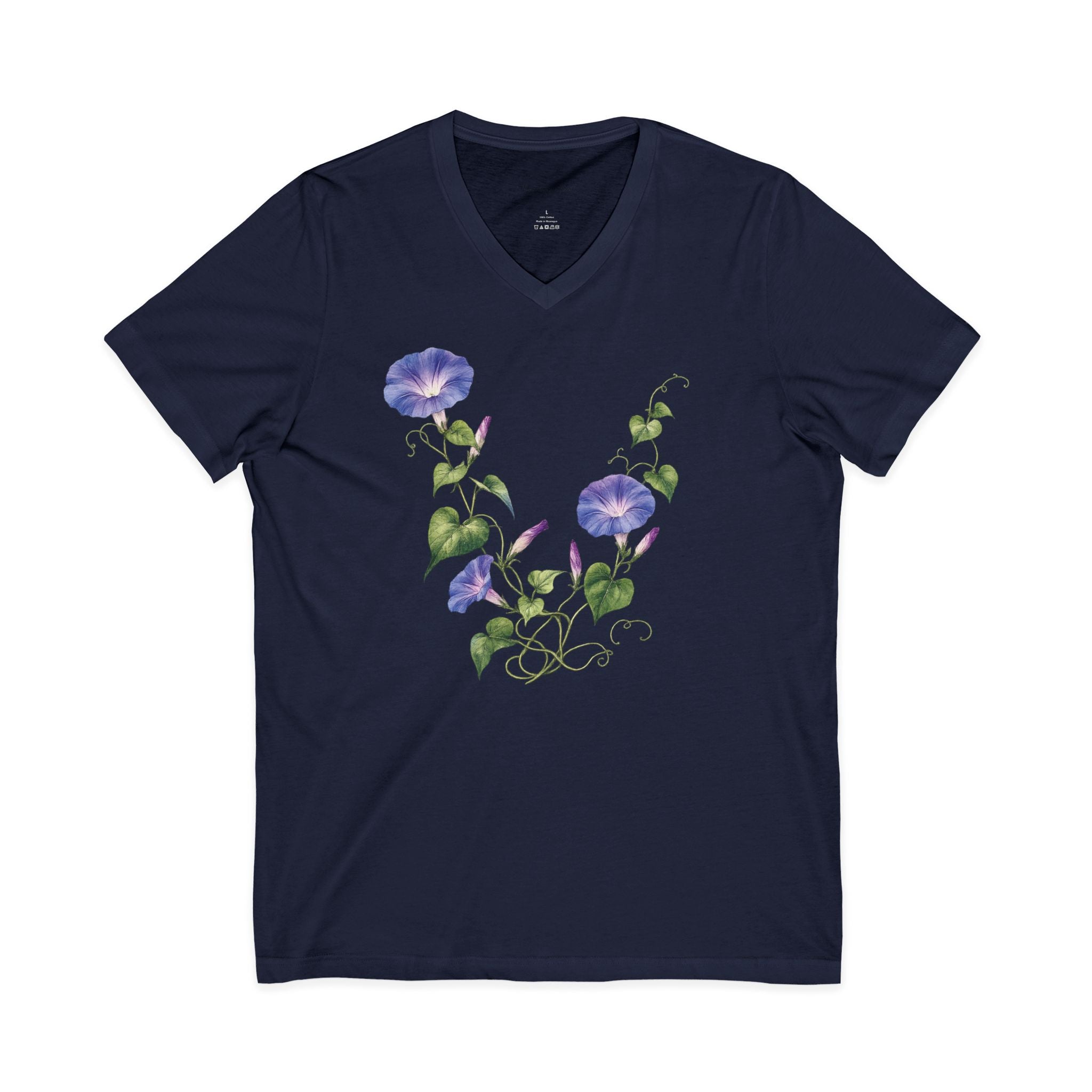 Morning Glory Vine — V-Neck Tee