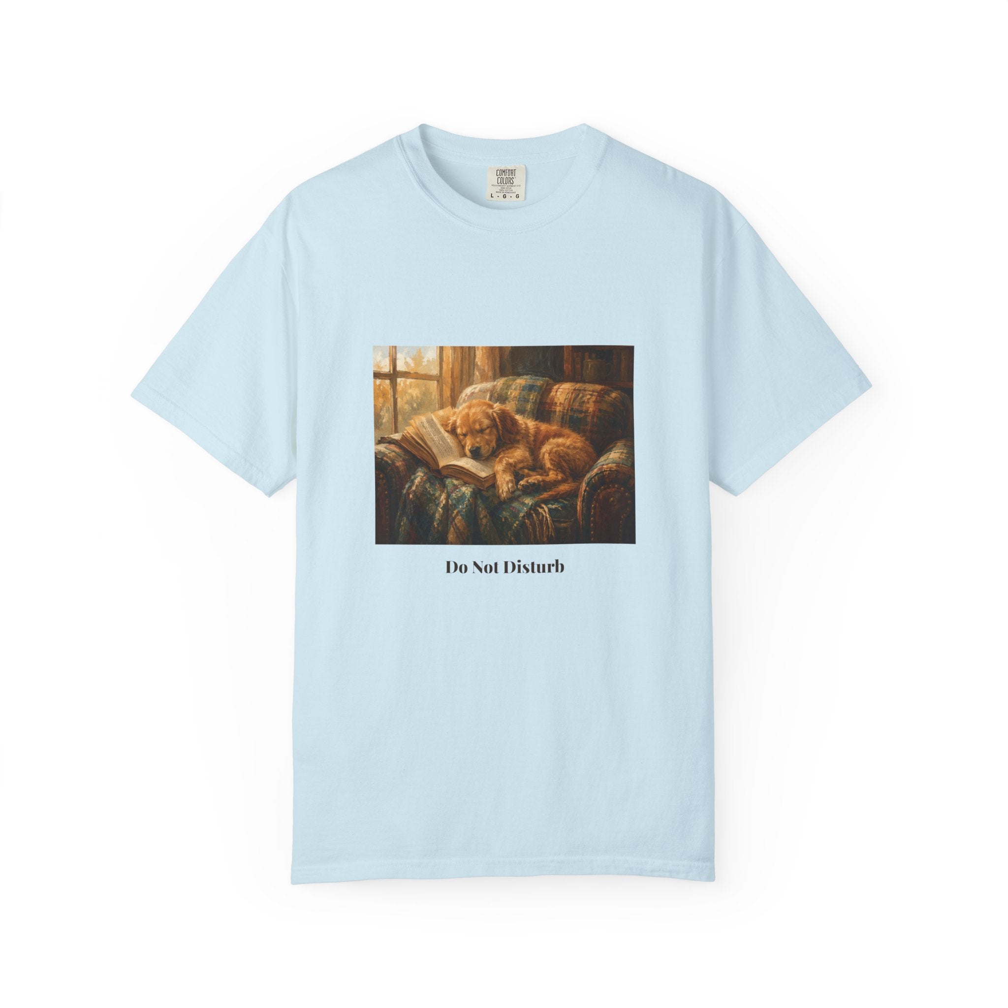 Do Not Disturb cozy reading dog tee folded view