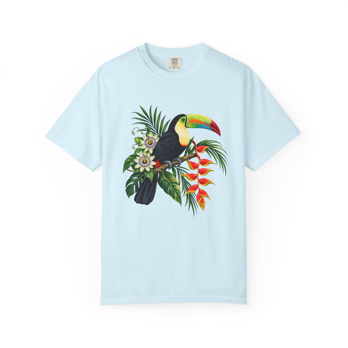 Toucan, Passionflower & Heliconia T-Shirt — Garment-Dyed Cotton