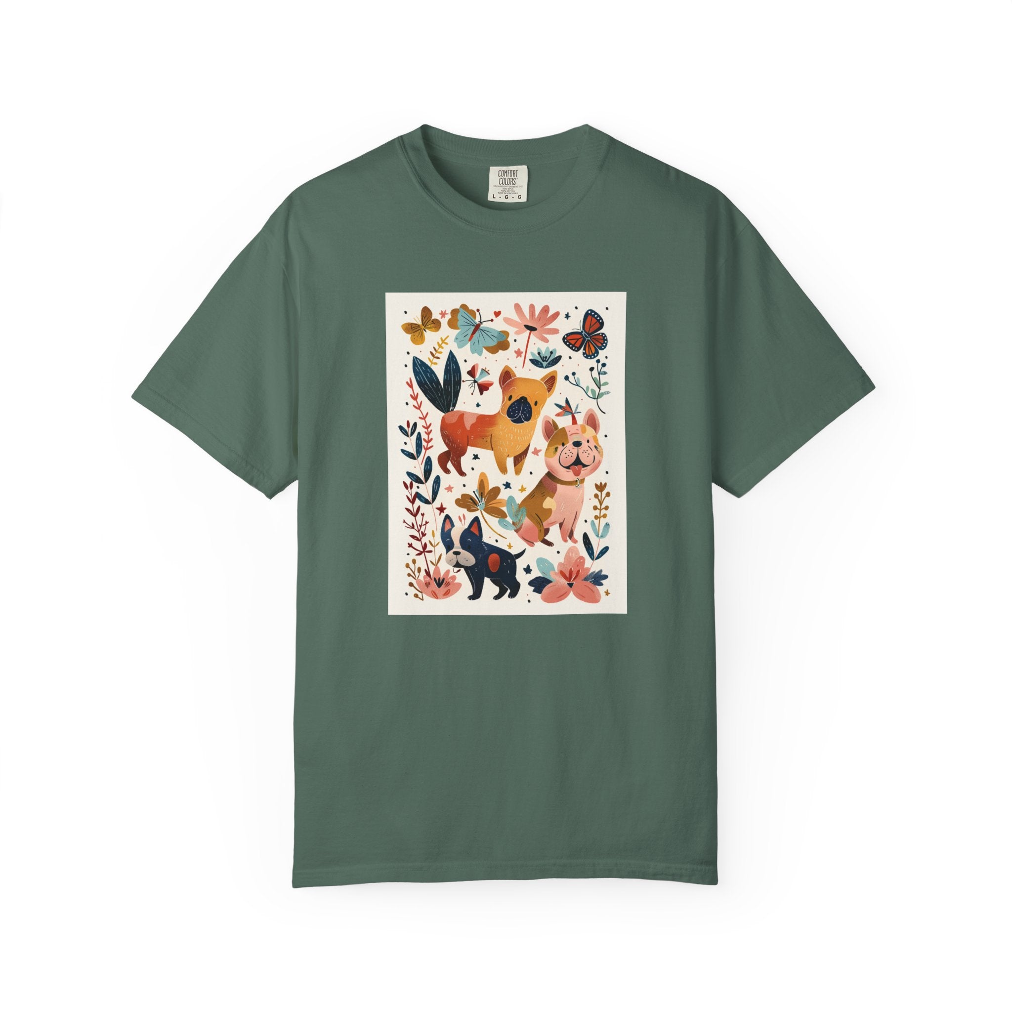 Folk Art Frenchies - French Bulldog Tee