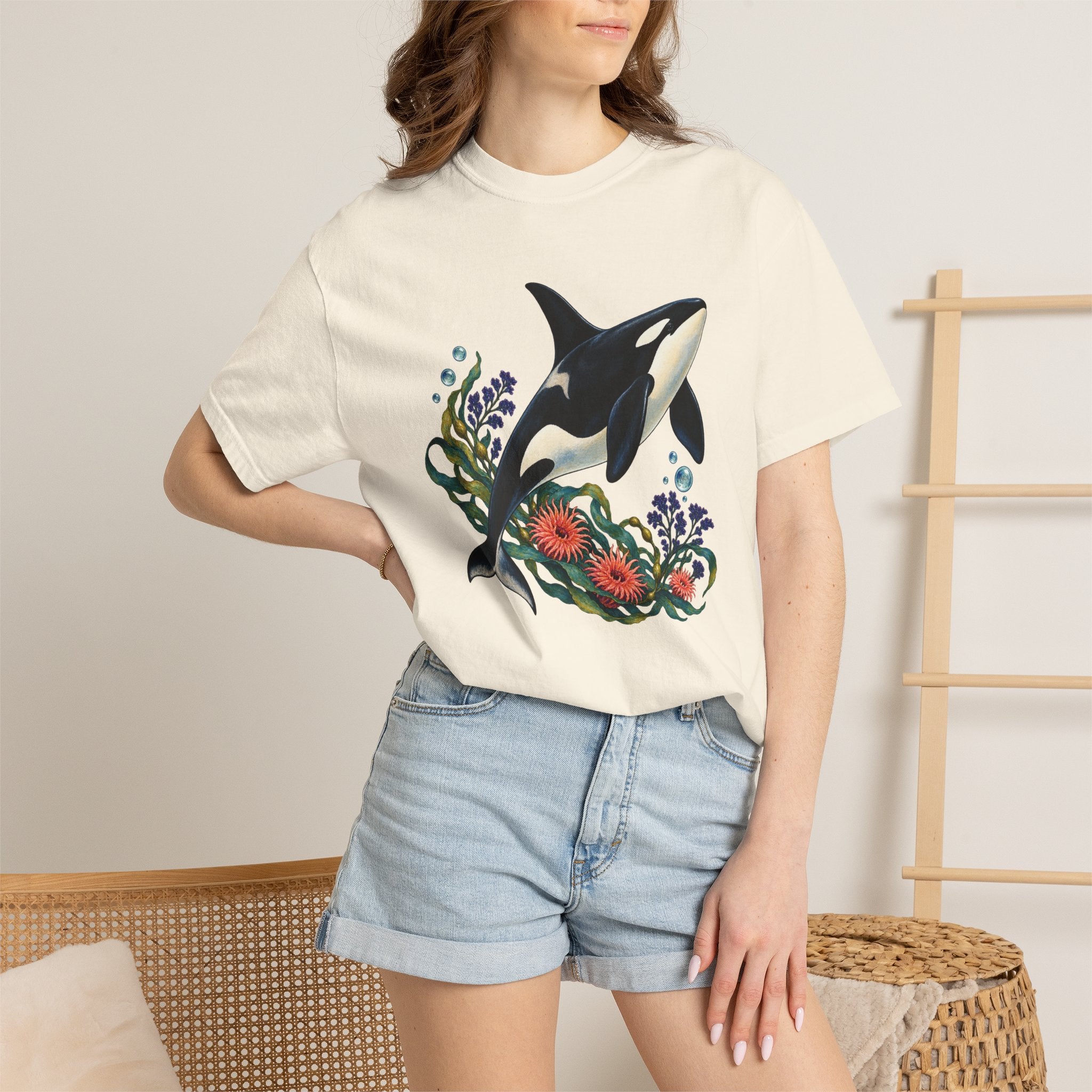 Orca, Kelp & Anemone T-Shirt — Garment-Dyed Cotton