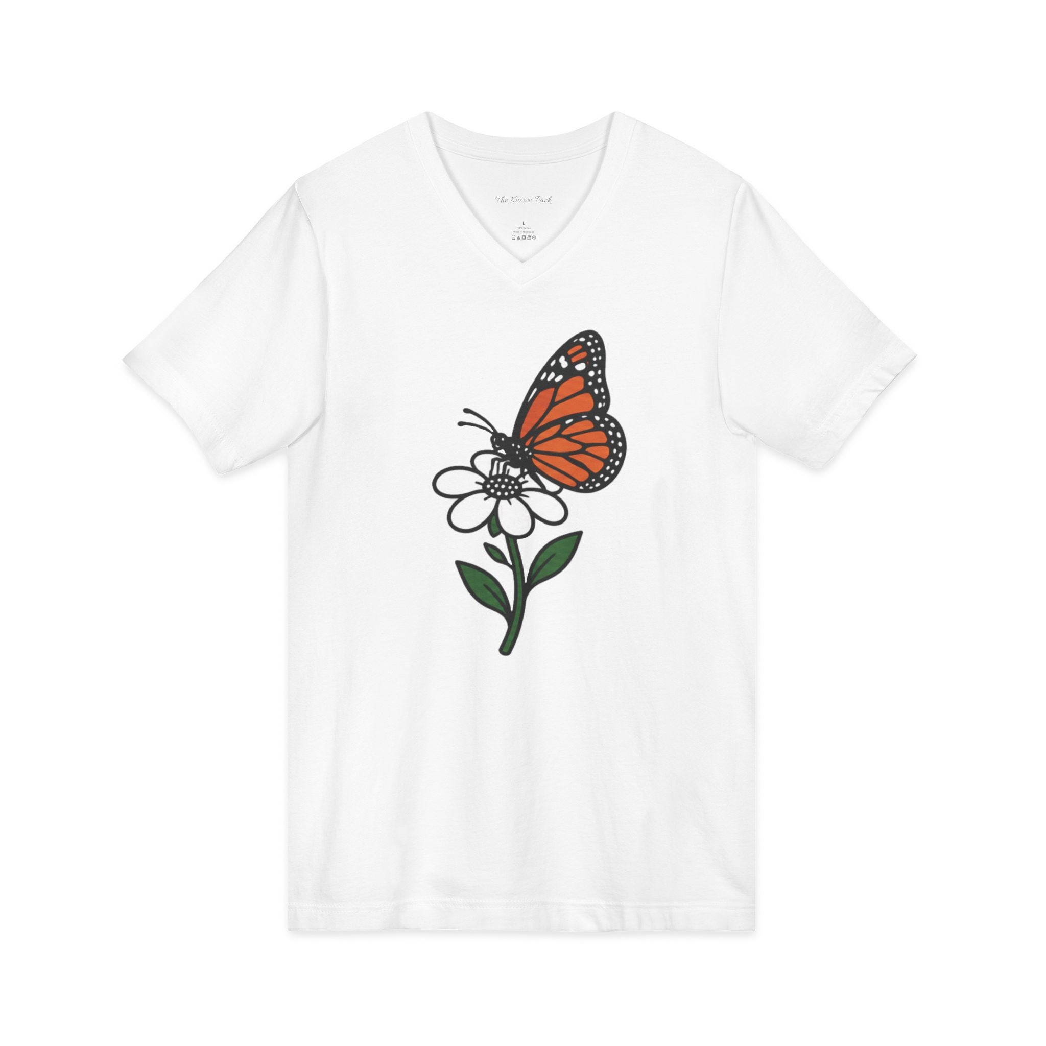Bloom Butterfly — V-Neck Tee