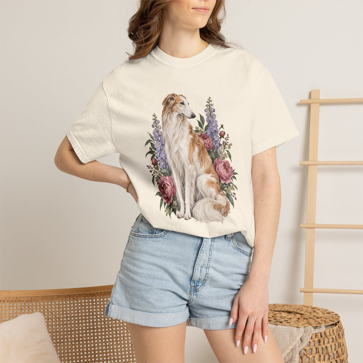 Borzoi T-Shirt — Poetry in Bloom
