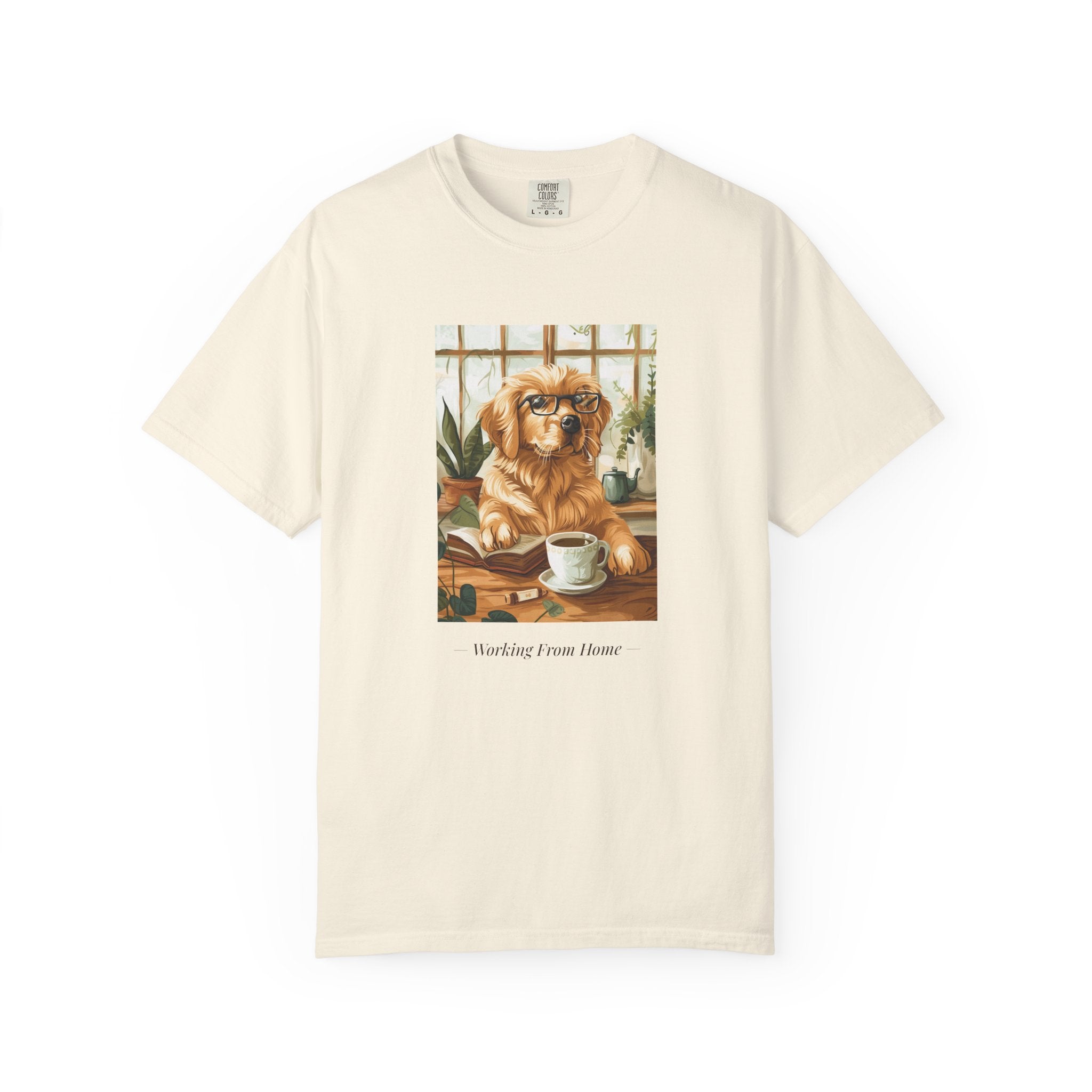 Working From Home - Golden Retriever Tee