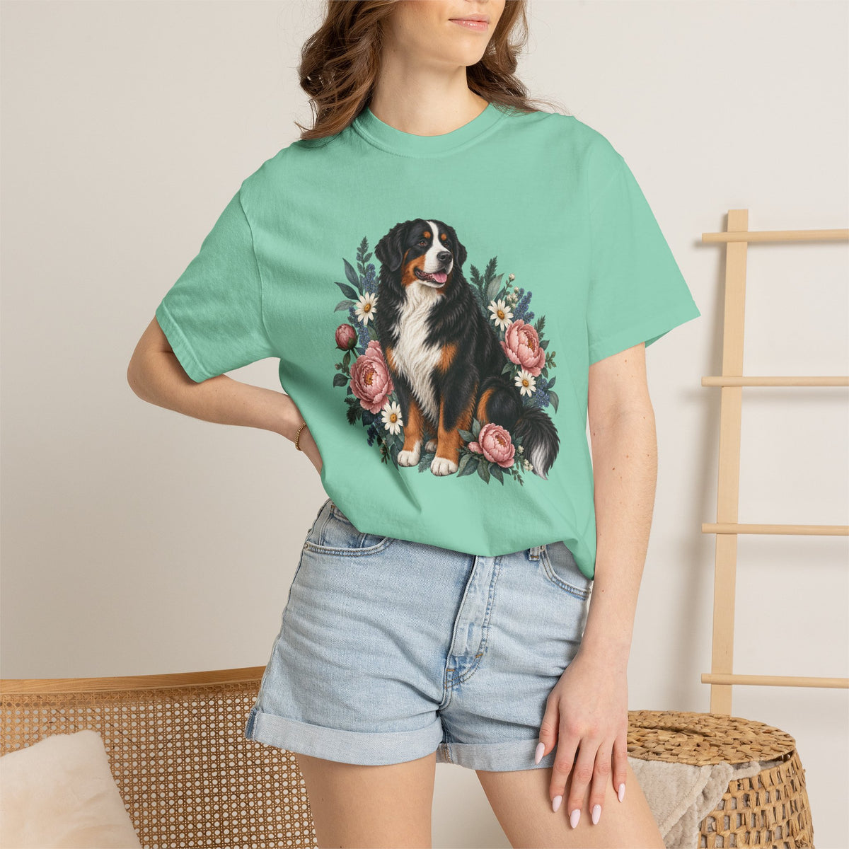 Bernese Mountain Dog T-Shirt — Gentle Giant in Bloom