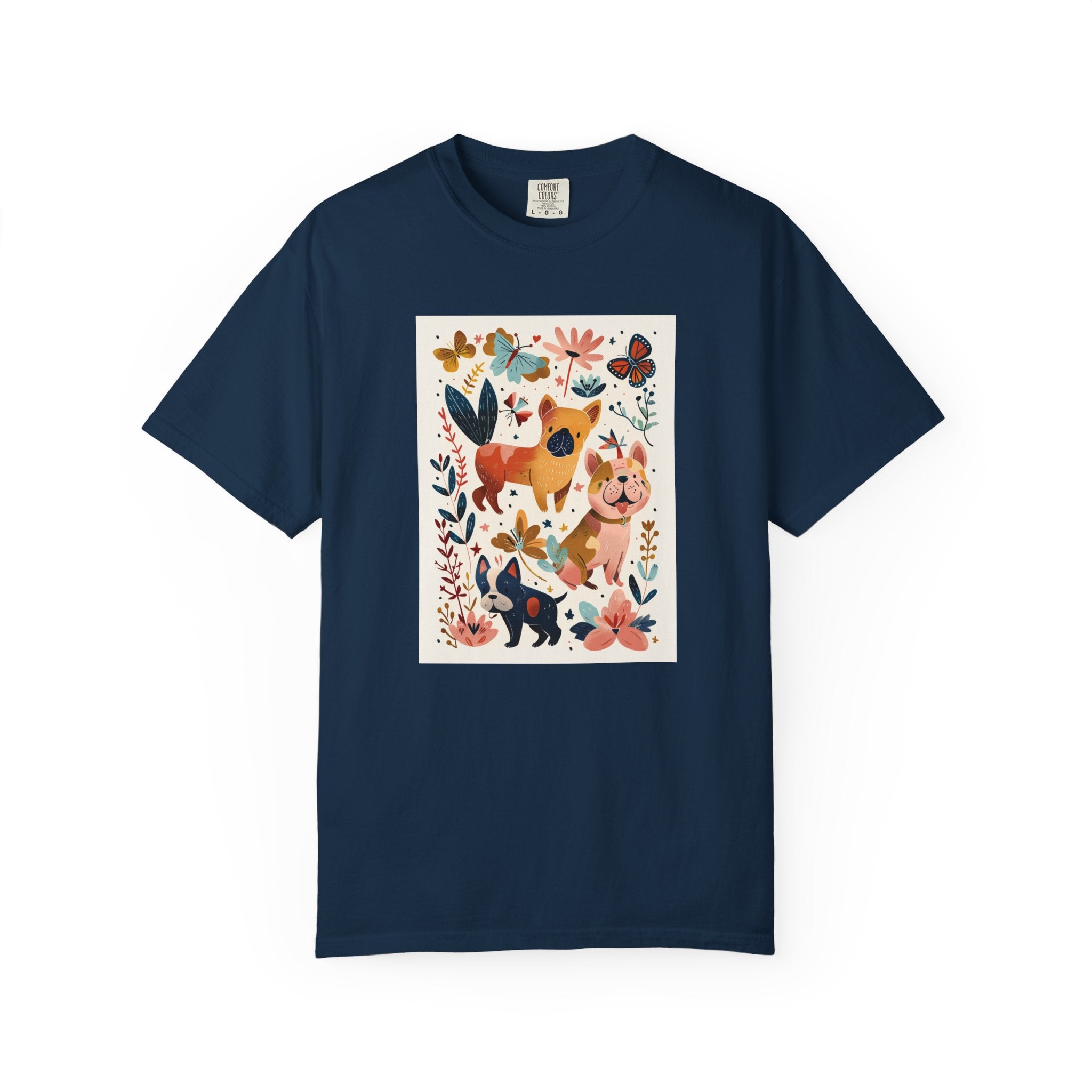 Folk Art Frenchies - French Bulldog Tee