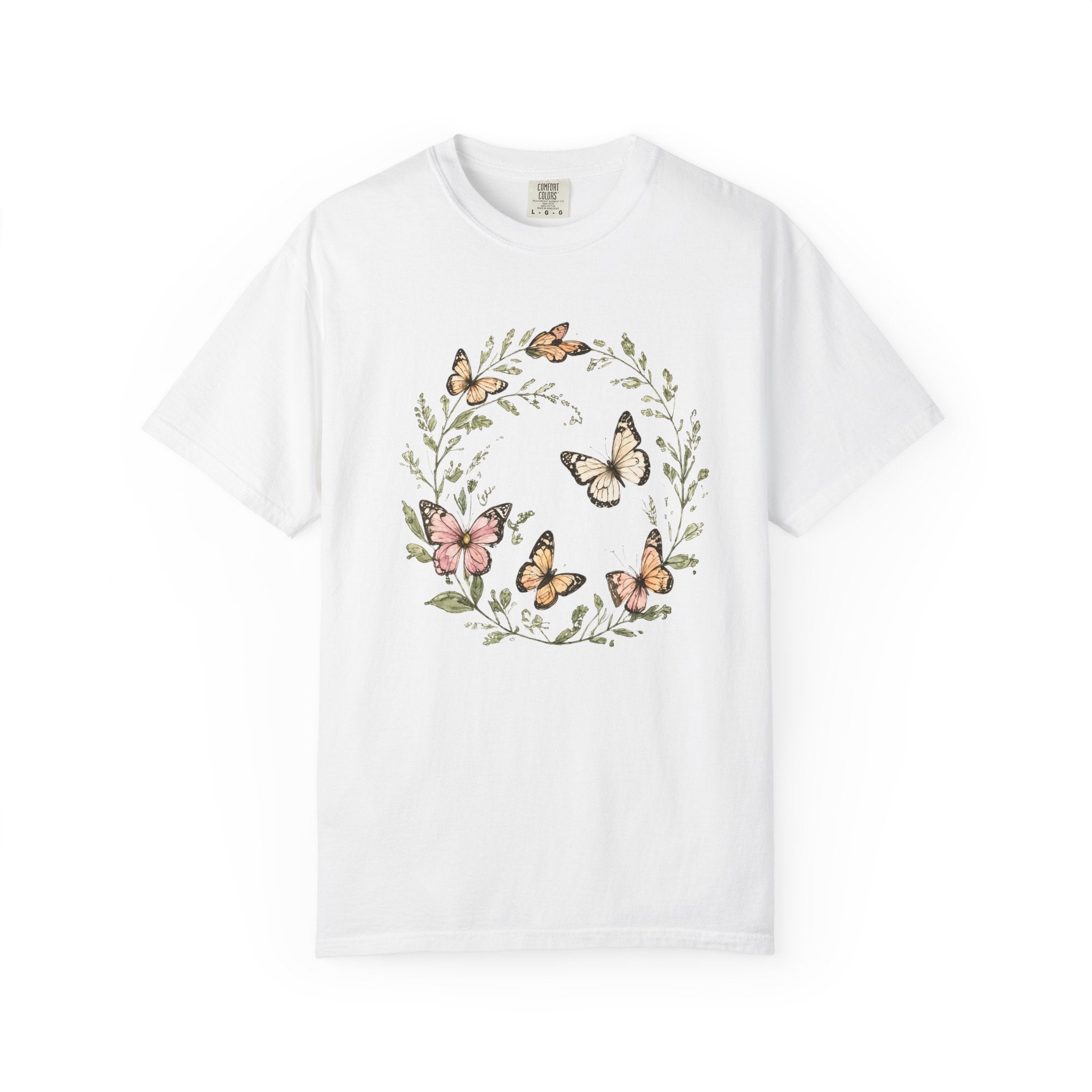 Butterfly Wreath Watercolor Tee