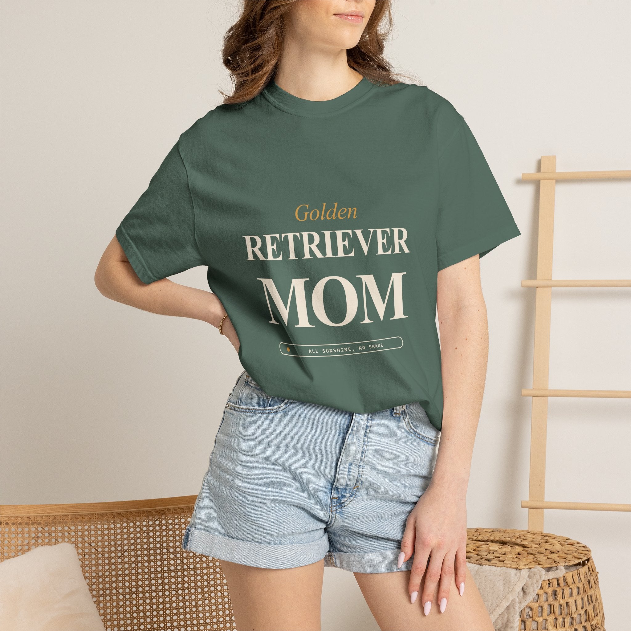 All Sunshine No Shade - Golden Retriever Mom (Dark Tee)