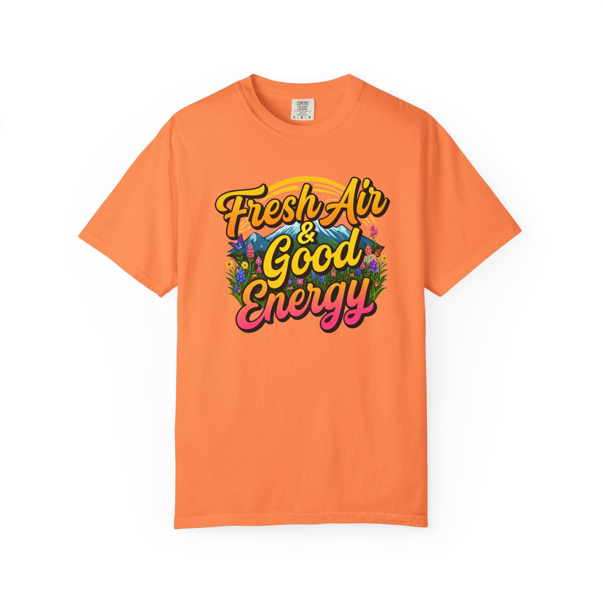Fresh Air & Good Energy - Retro Mountain Wildflower Tee