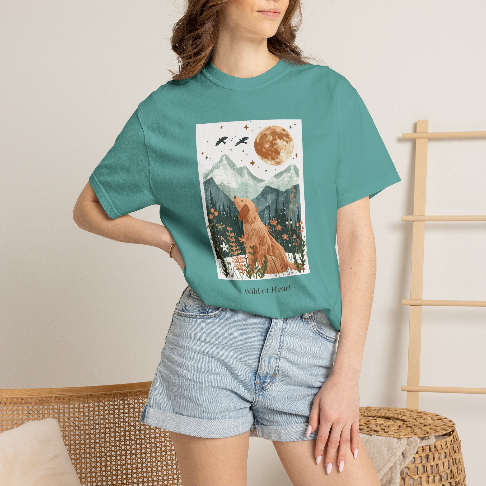 Wild at Heart - Folk Art Golden Retriever