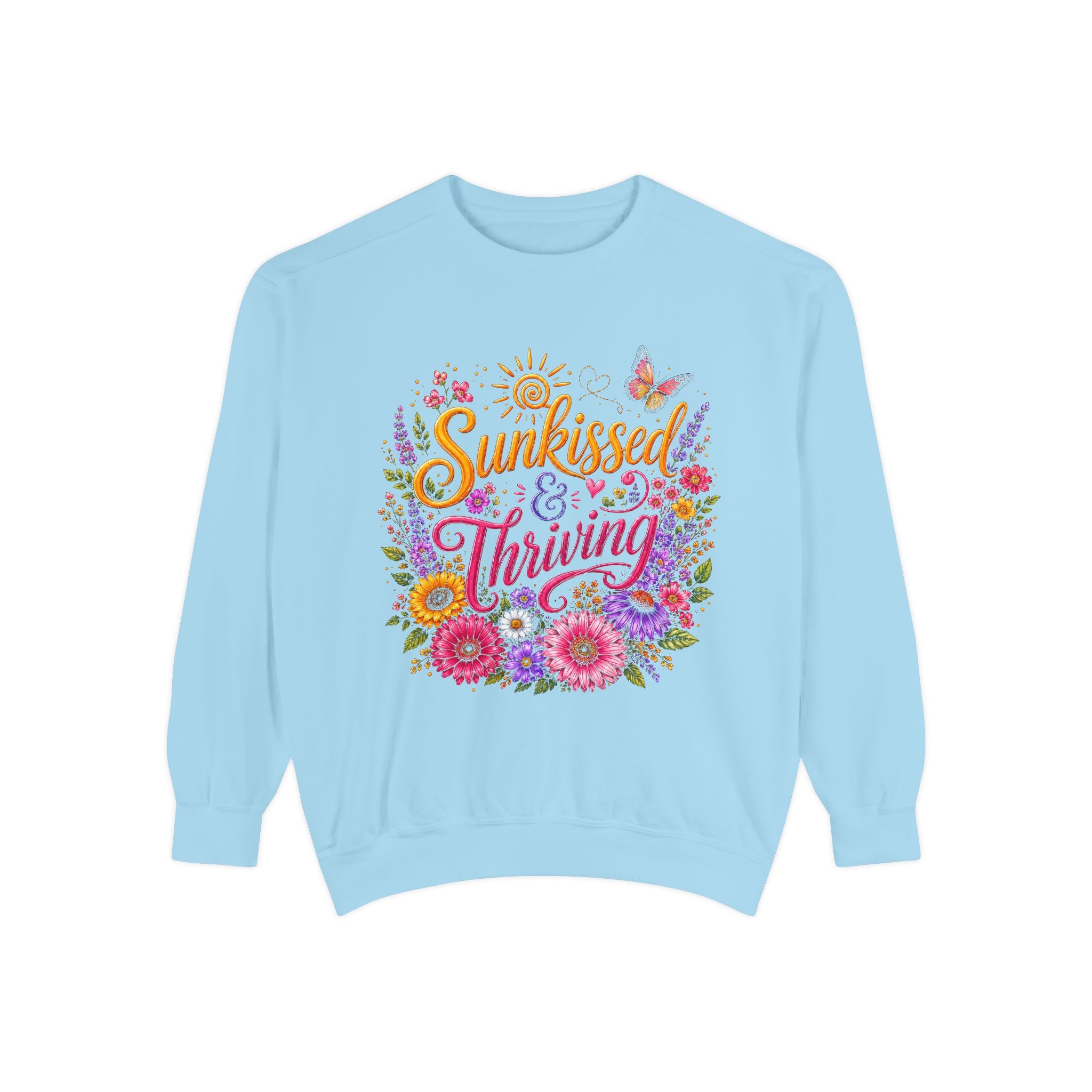 Sunkissed & Thriving Retro Floral Summer Sweatshirt