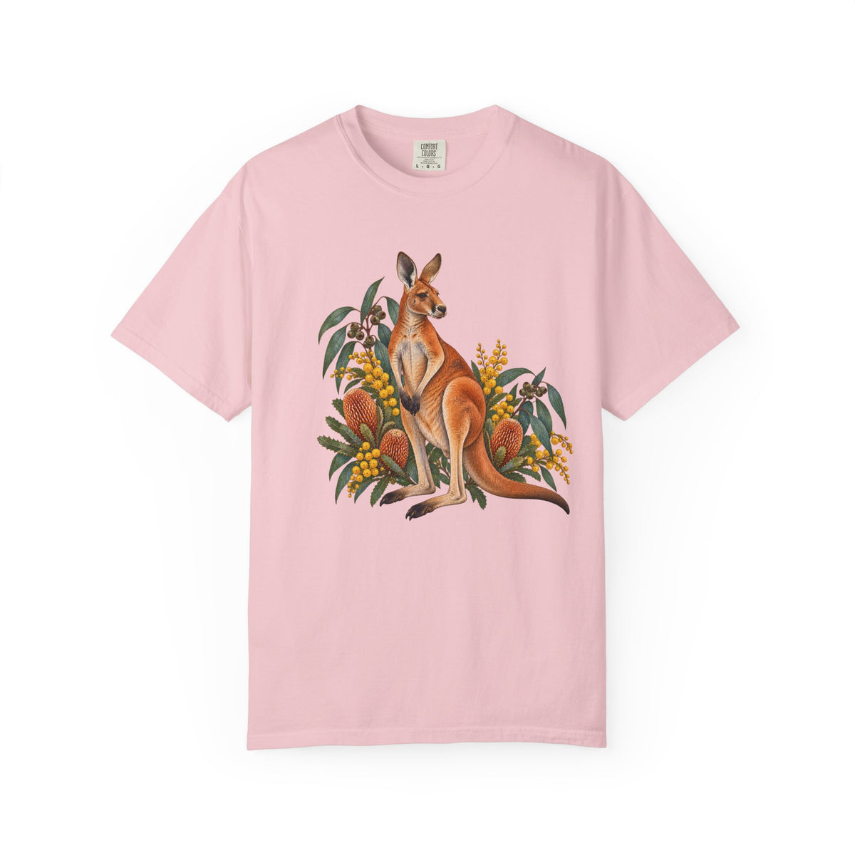 Kangaroo, Wattle & Banksia T-Shirt — Garment-Dyed Cotton