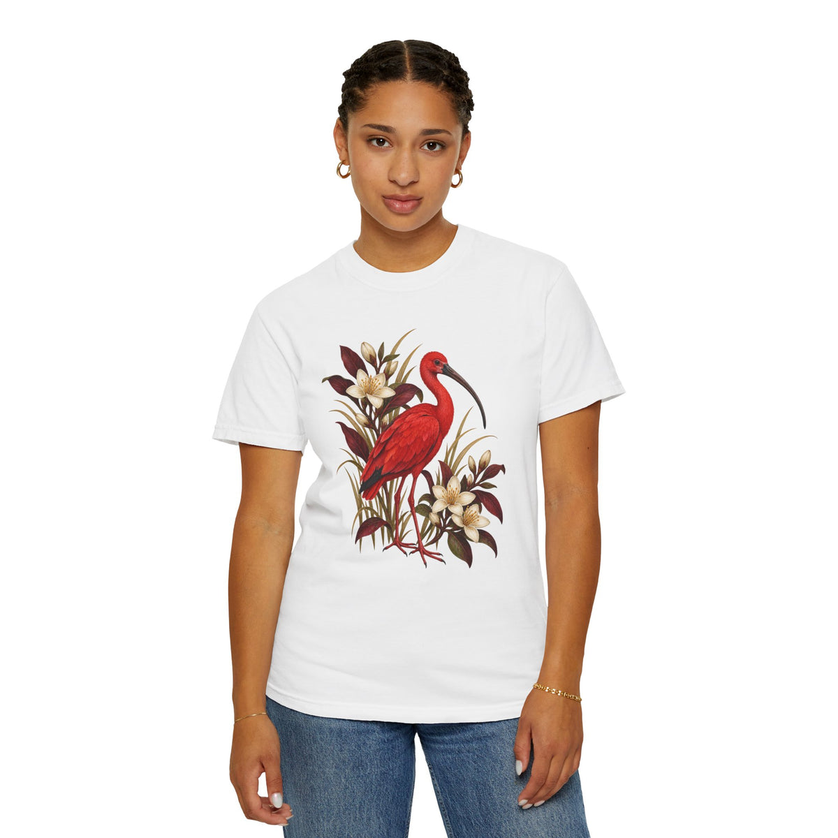 Scarlet Ibis T-Shirt — A Flame Among Flowers