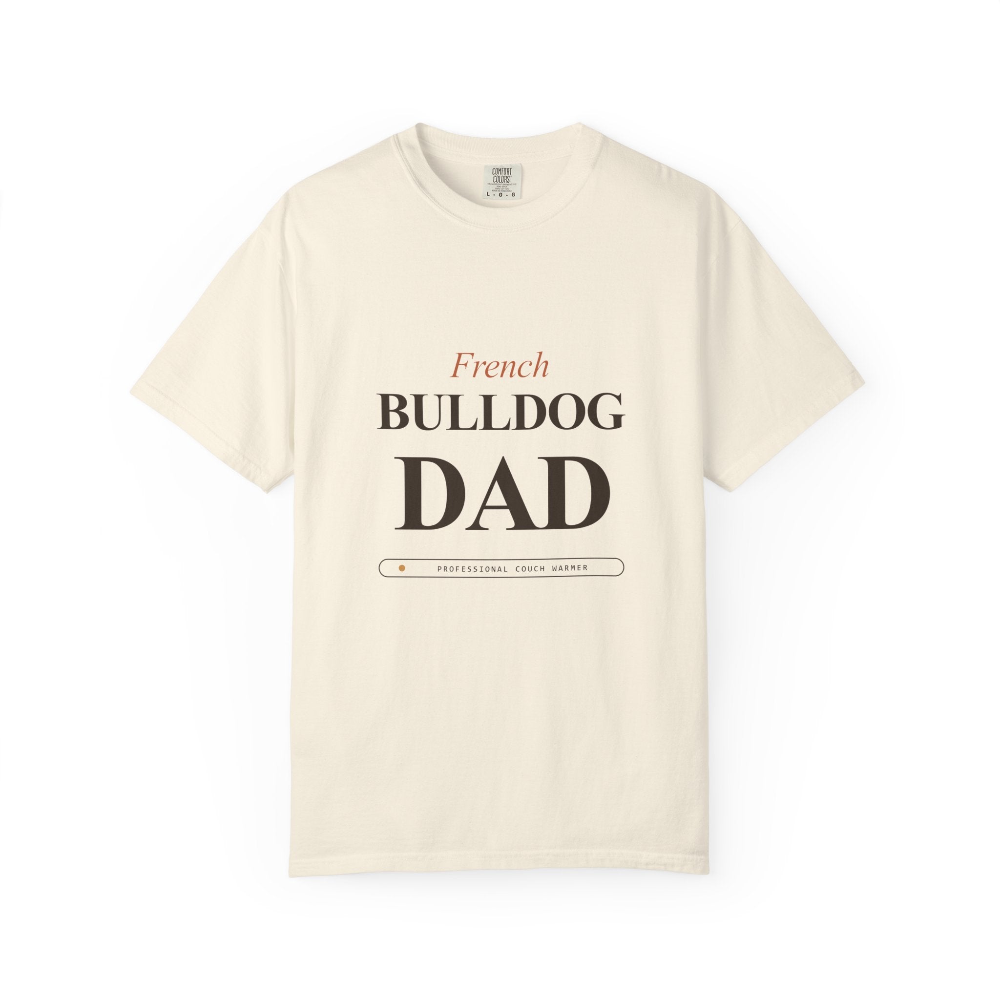 Professional Couch Warmer Frenchie dad shirt lifestyle mockup
