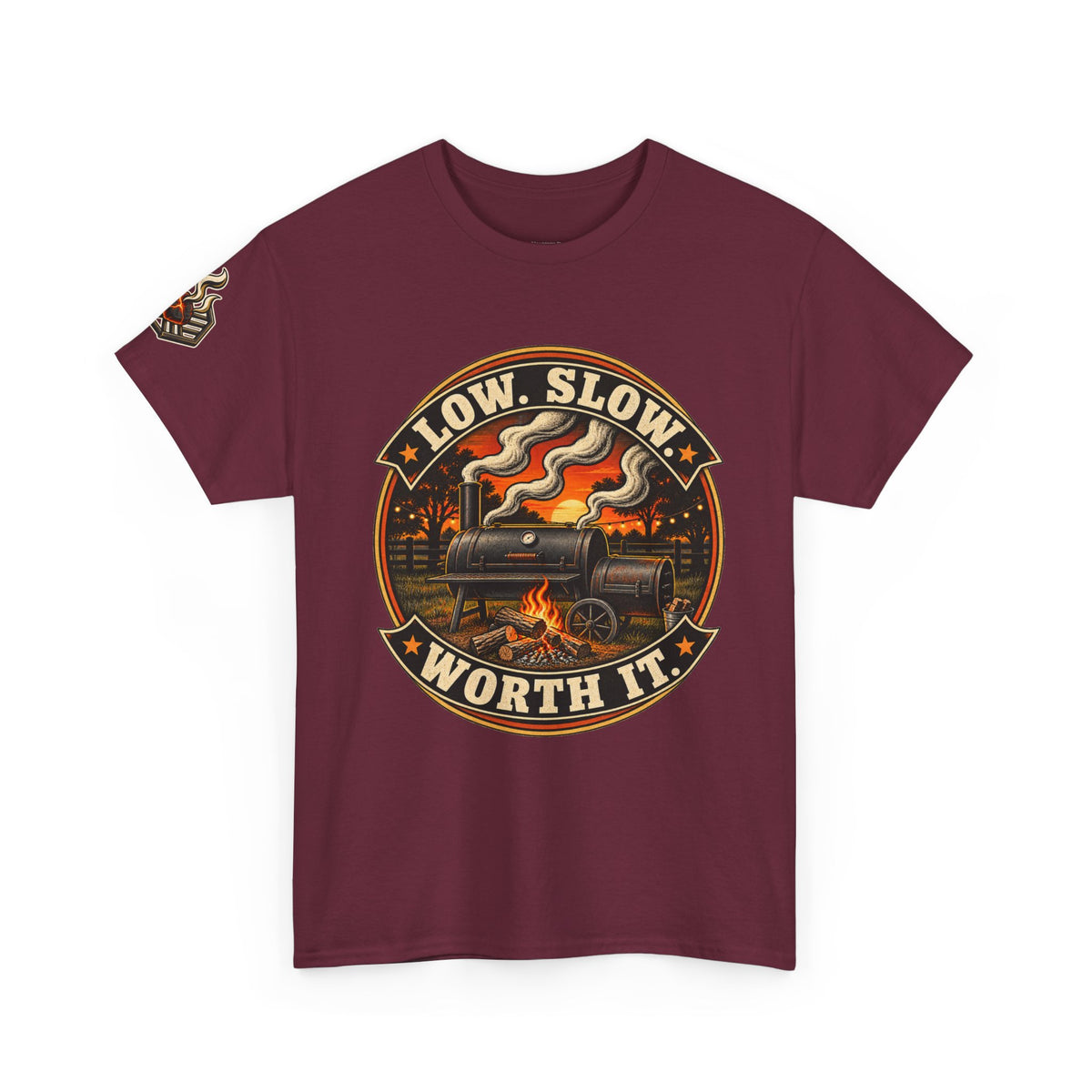 Low. Slow. Work It. BBQ Smoker T-Shirt