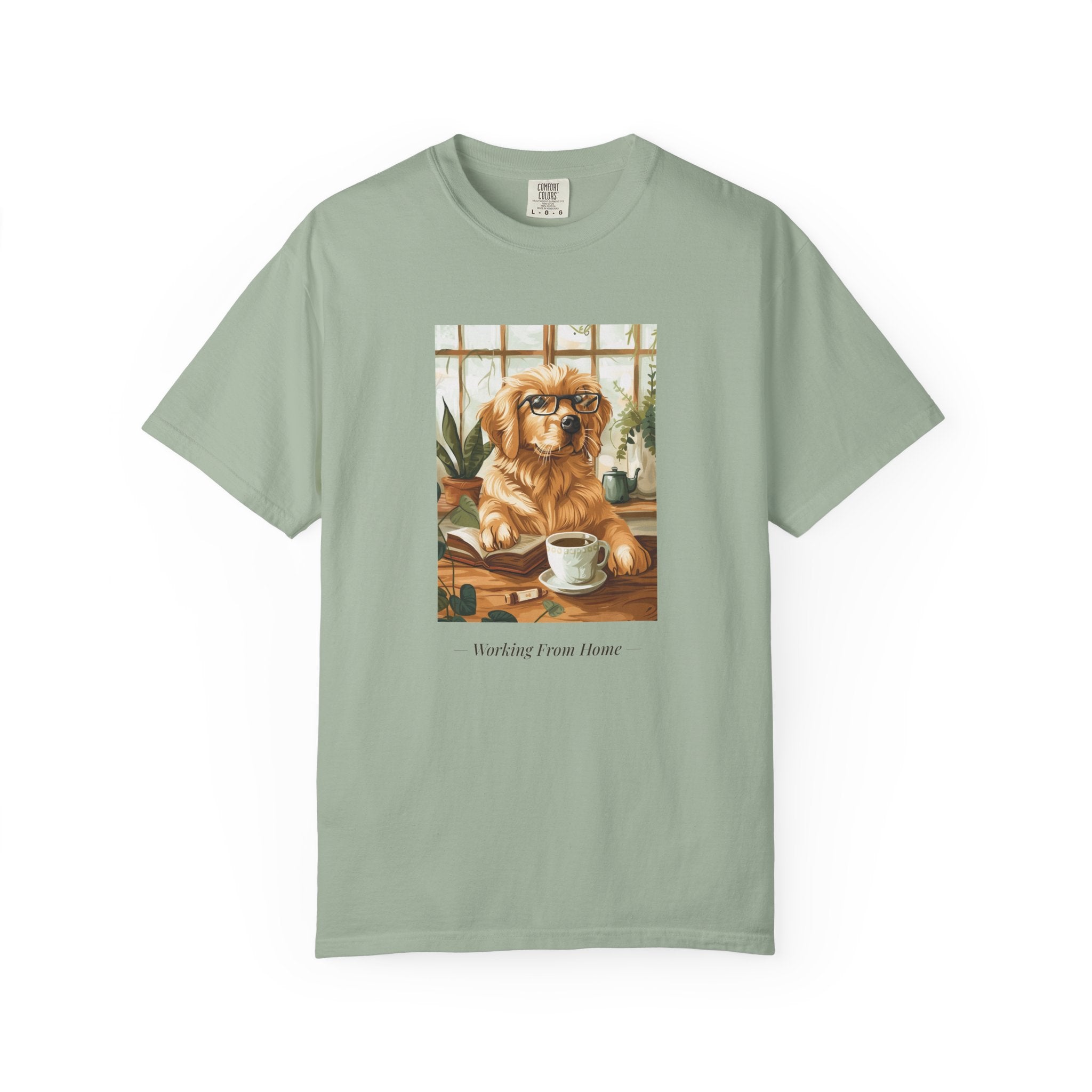 Working From Home - Golden Retriever Tee